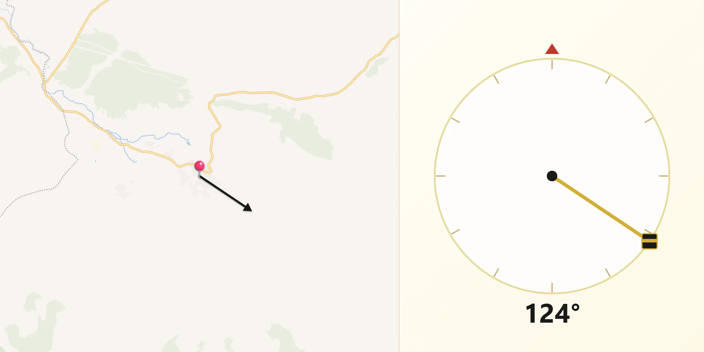 Direzione della Qibla da Amaseno