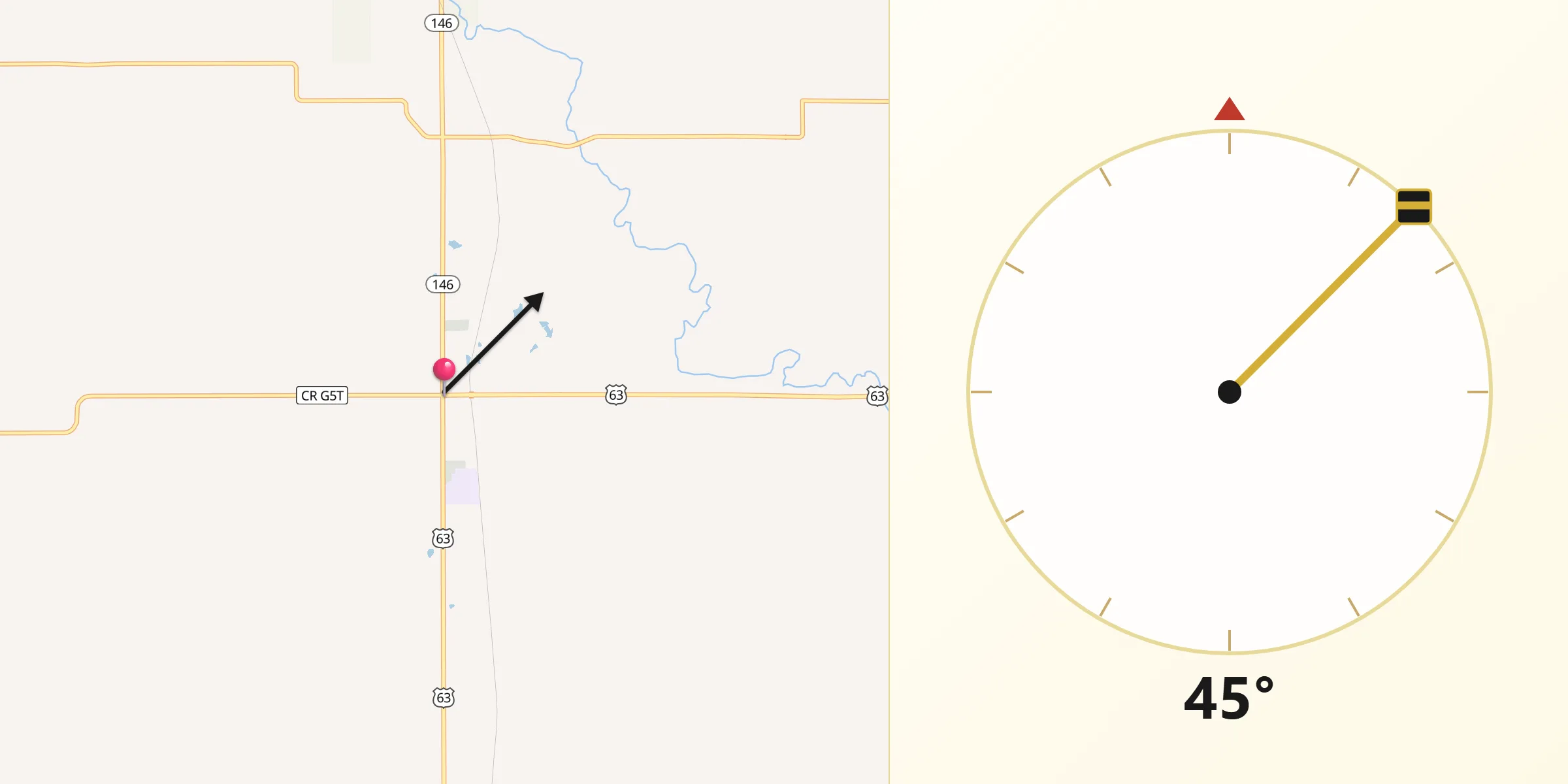 Qibla Direction from New Sharon