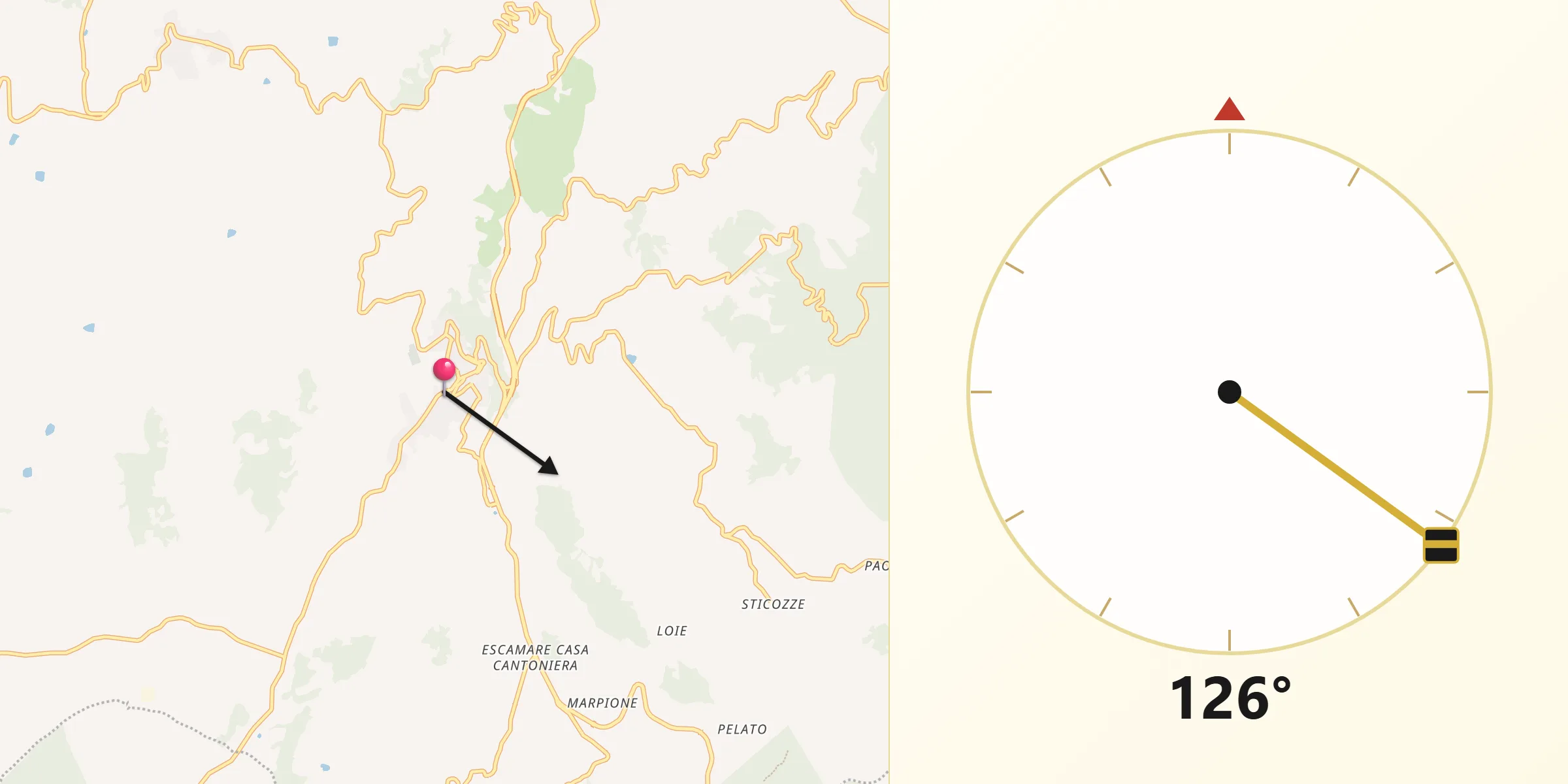 Direzione della Qibla da Riccia