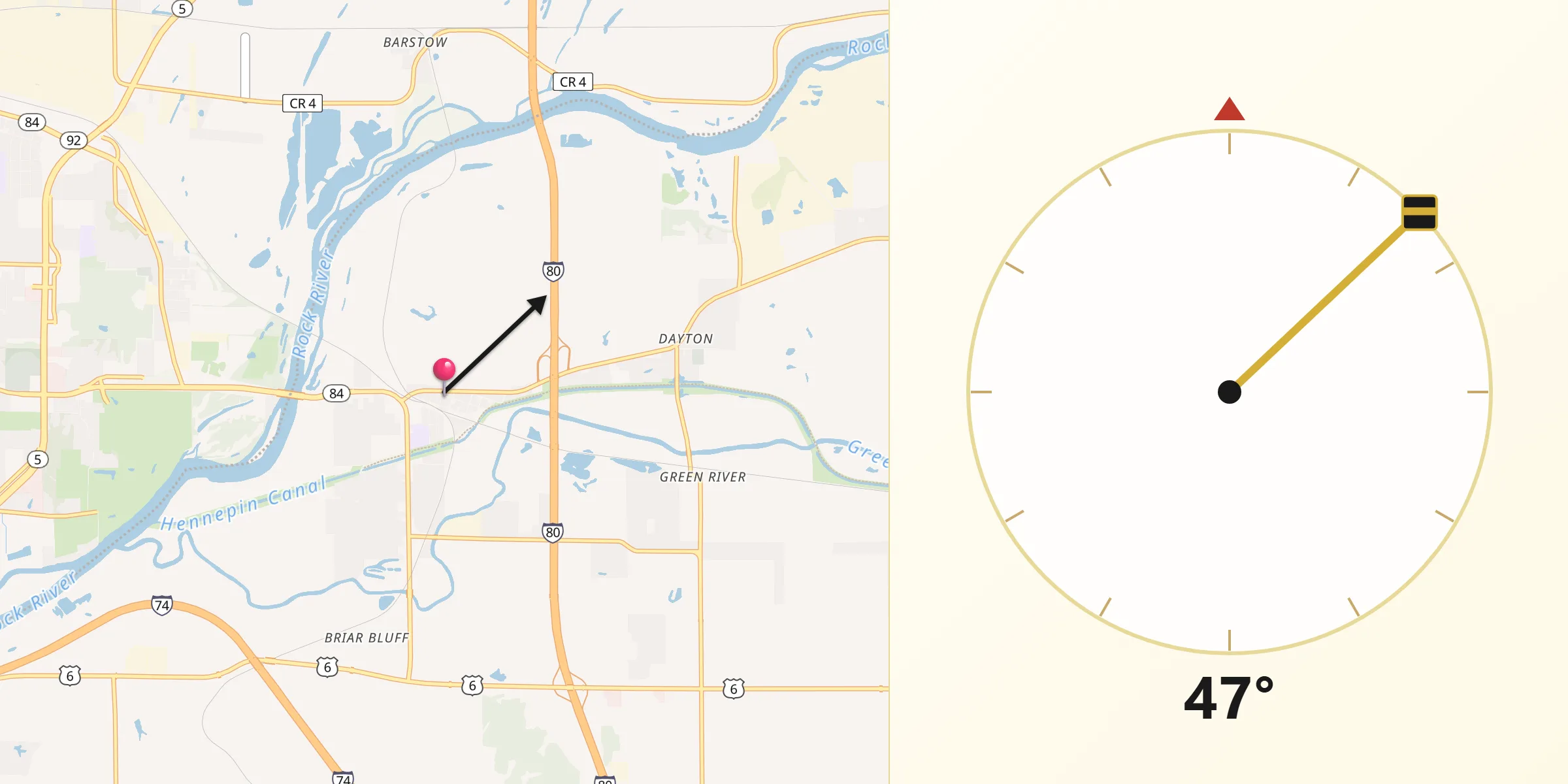 Qibla Direction from Colona