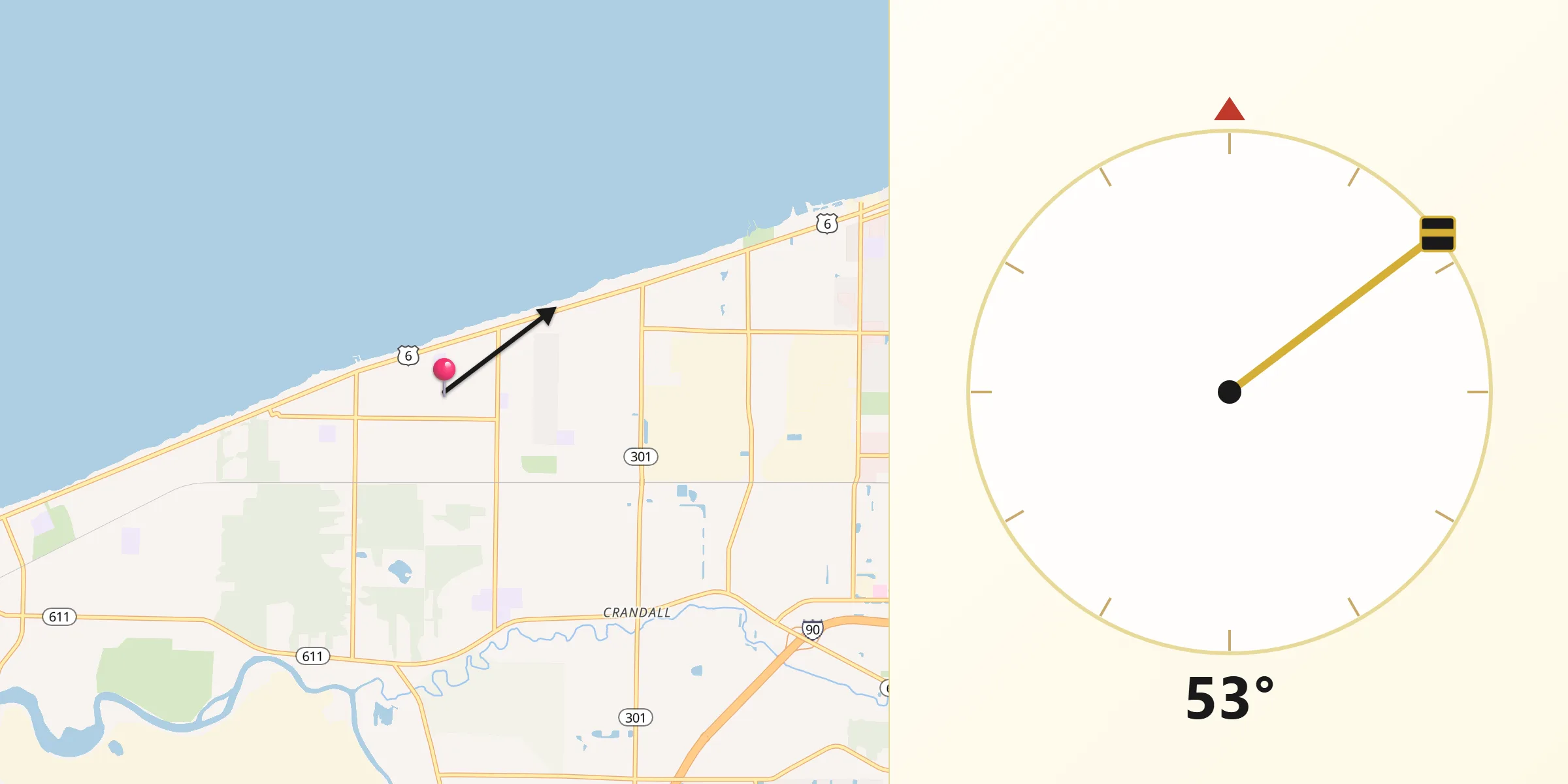 Qibla Direction from Sheffield Lake