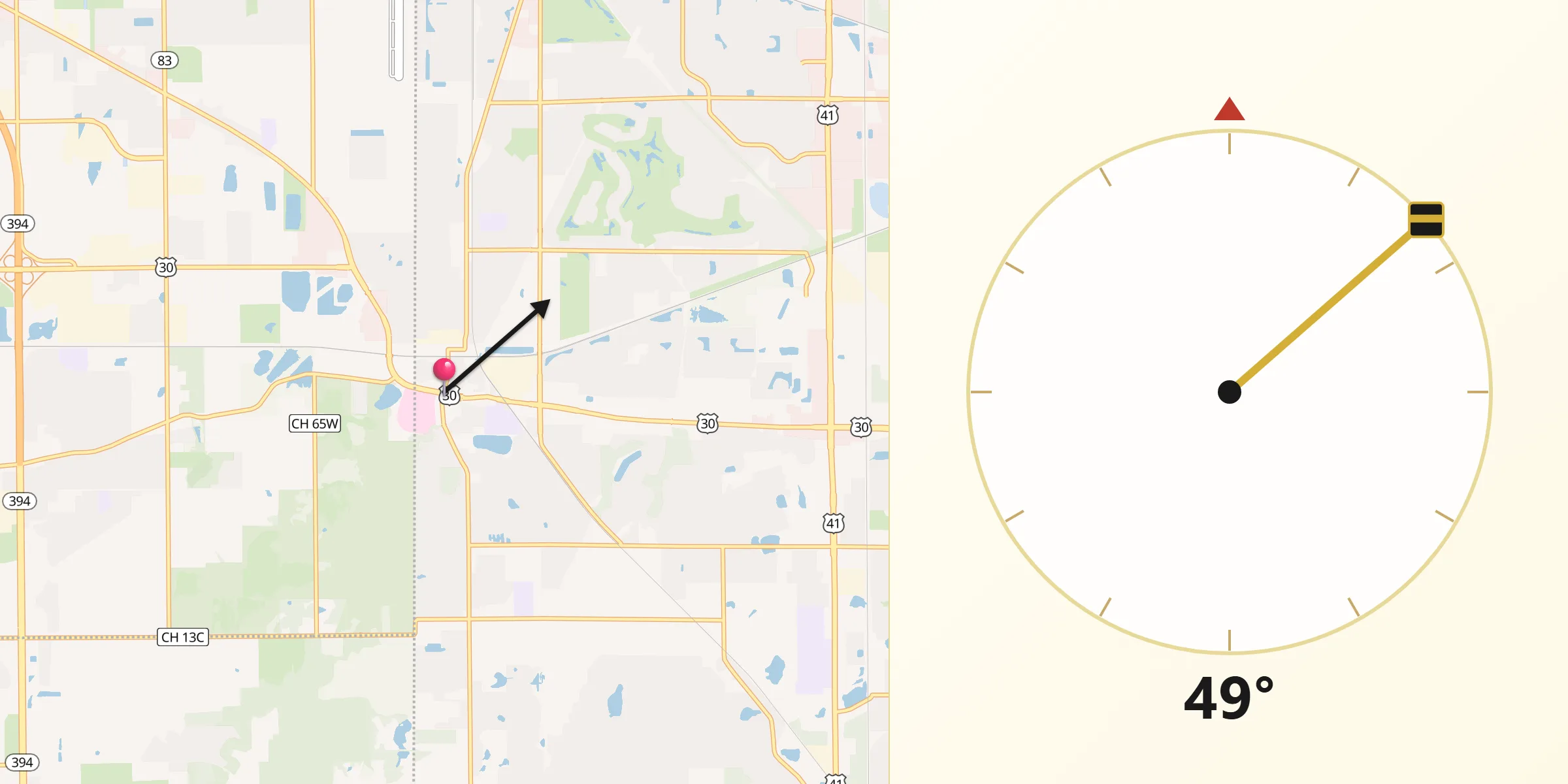 Qibla Direction from Dyer