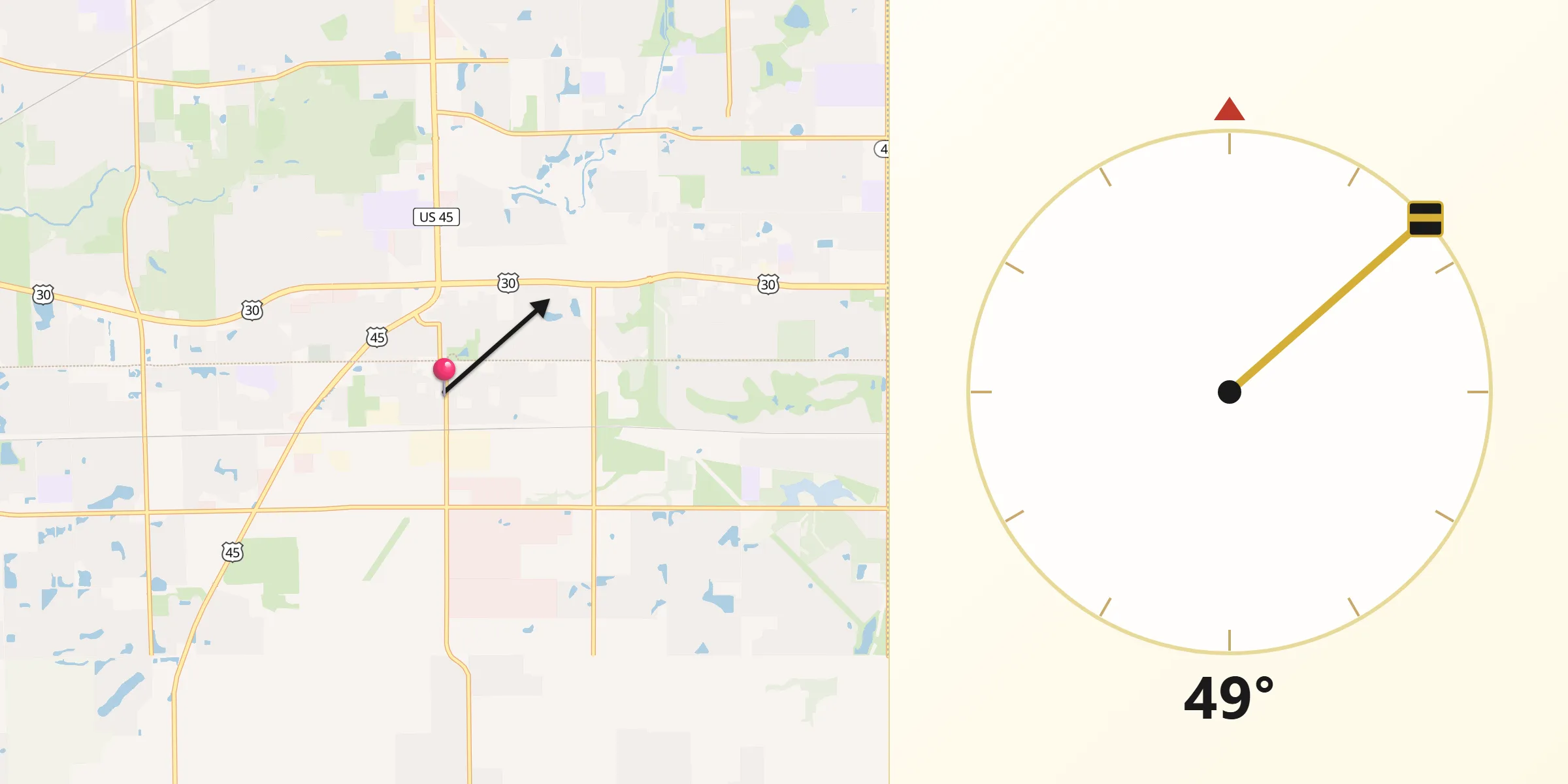 Qibla Direction from Frankfort