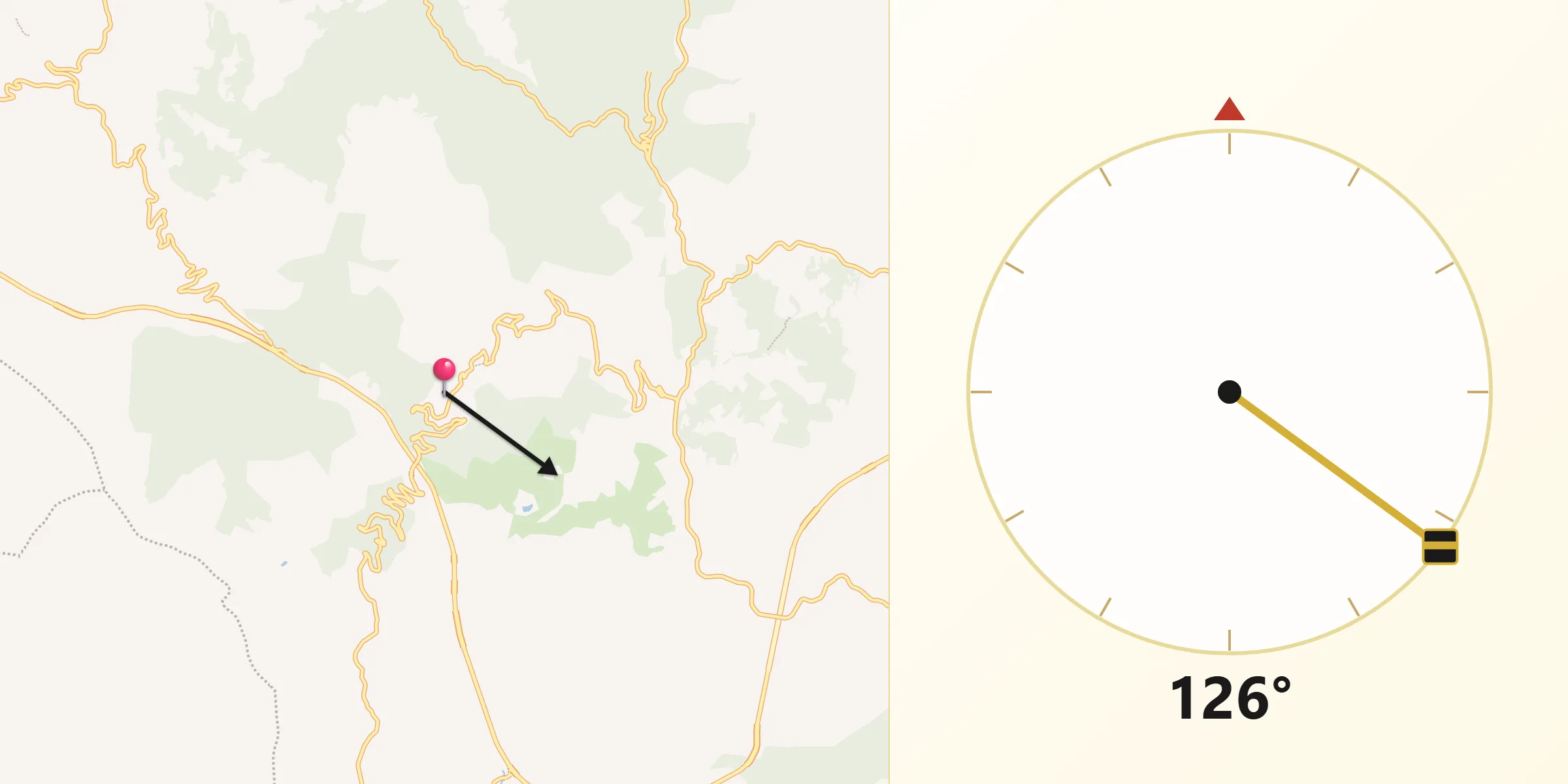 Direzione della Qibla da Volturara Appula