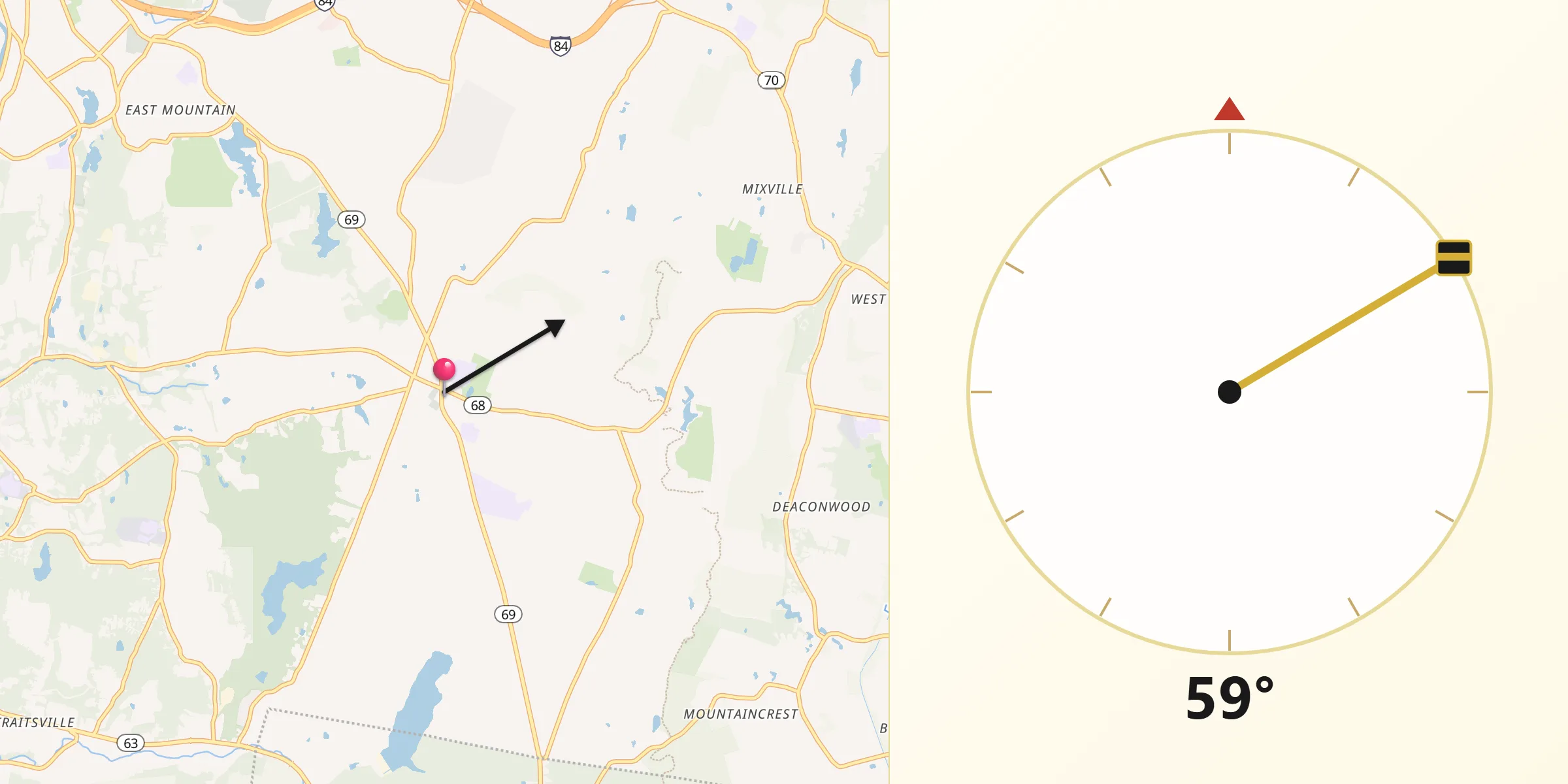 Qibla Direction from Prospect
