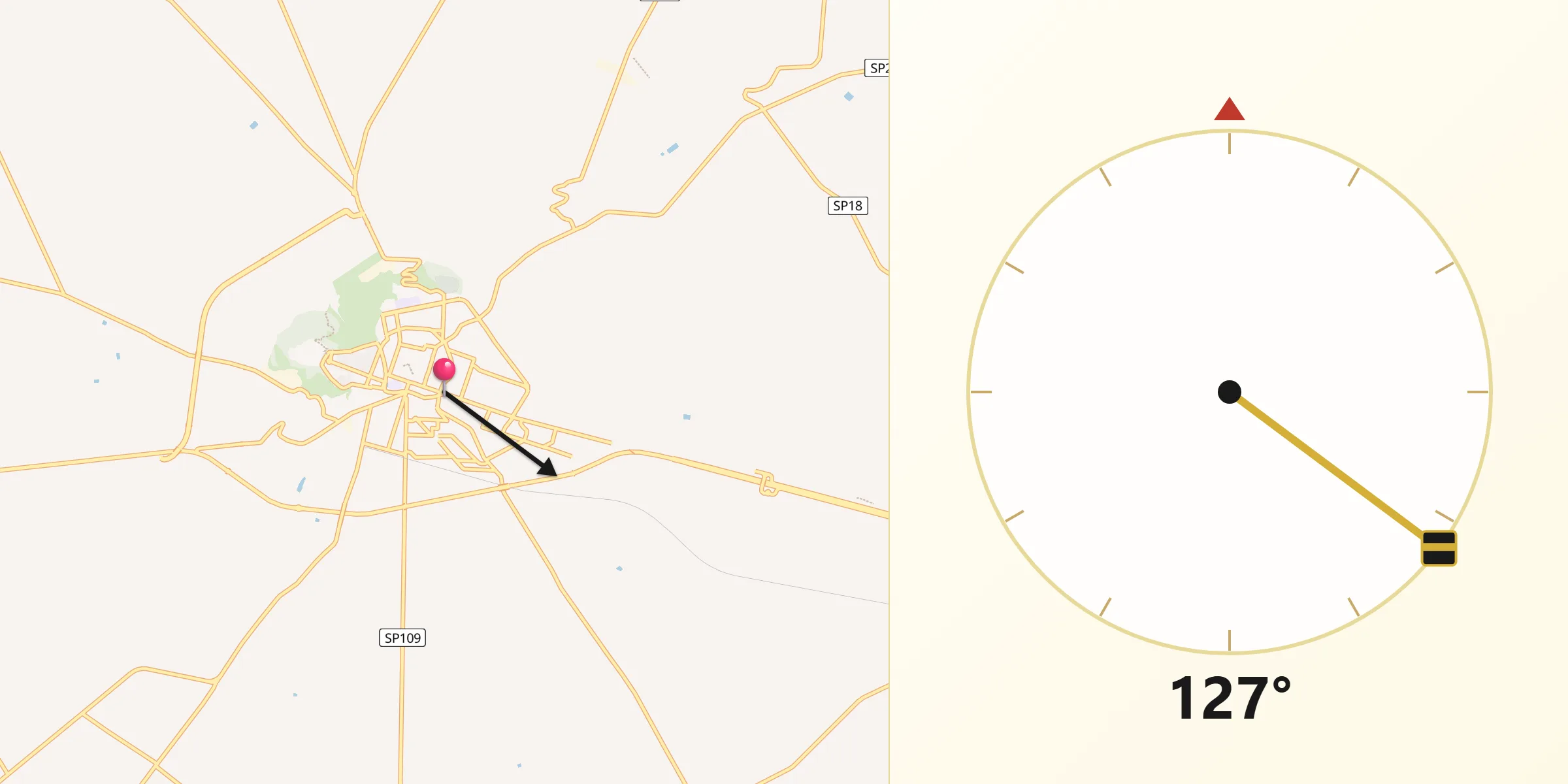 Direzione della Qibla da Lucera