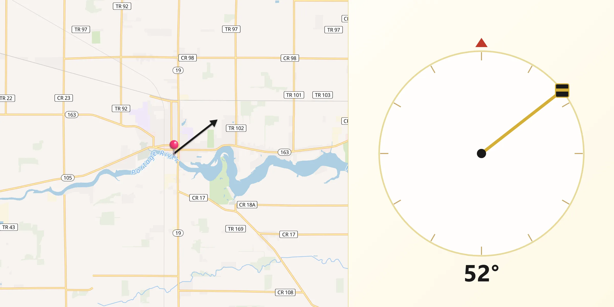 Qibla Direction from Oak Harbor