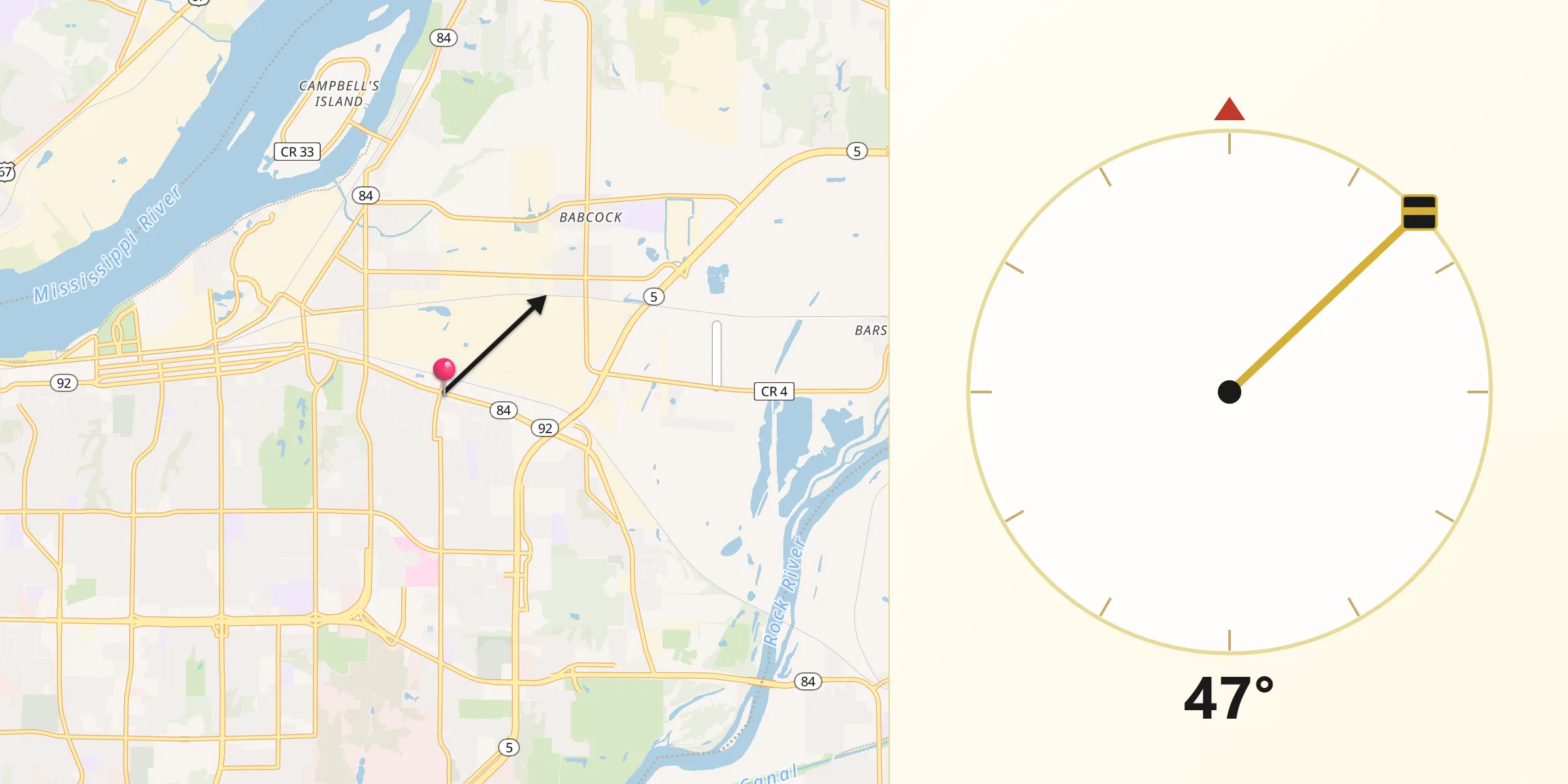 Qibla Direction from Silvis