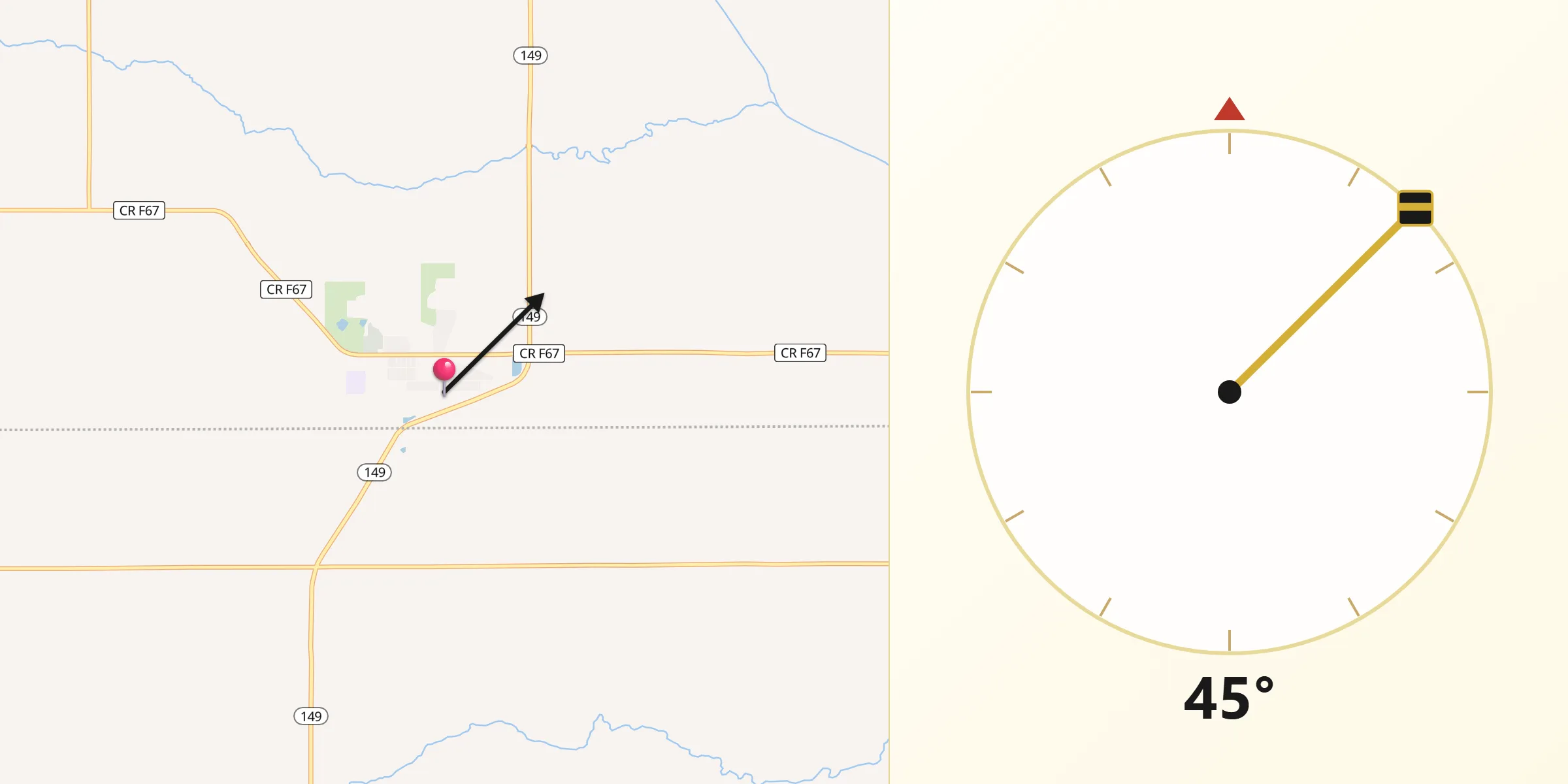 Qibla Direction from North English