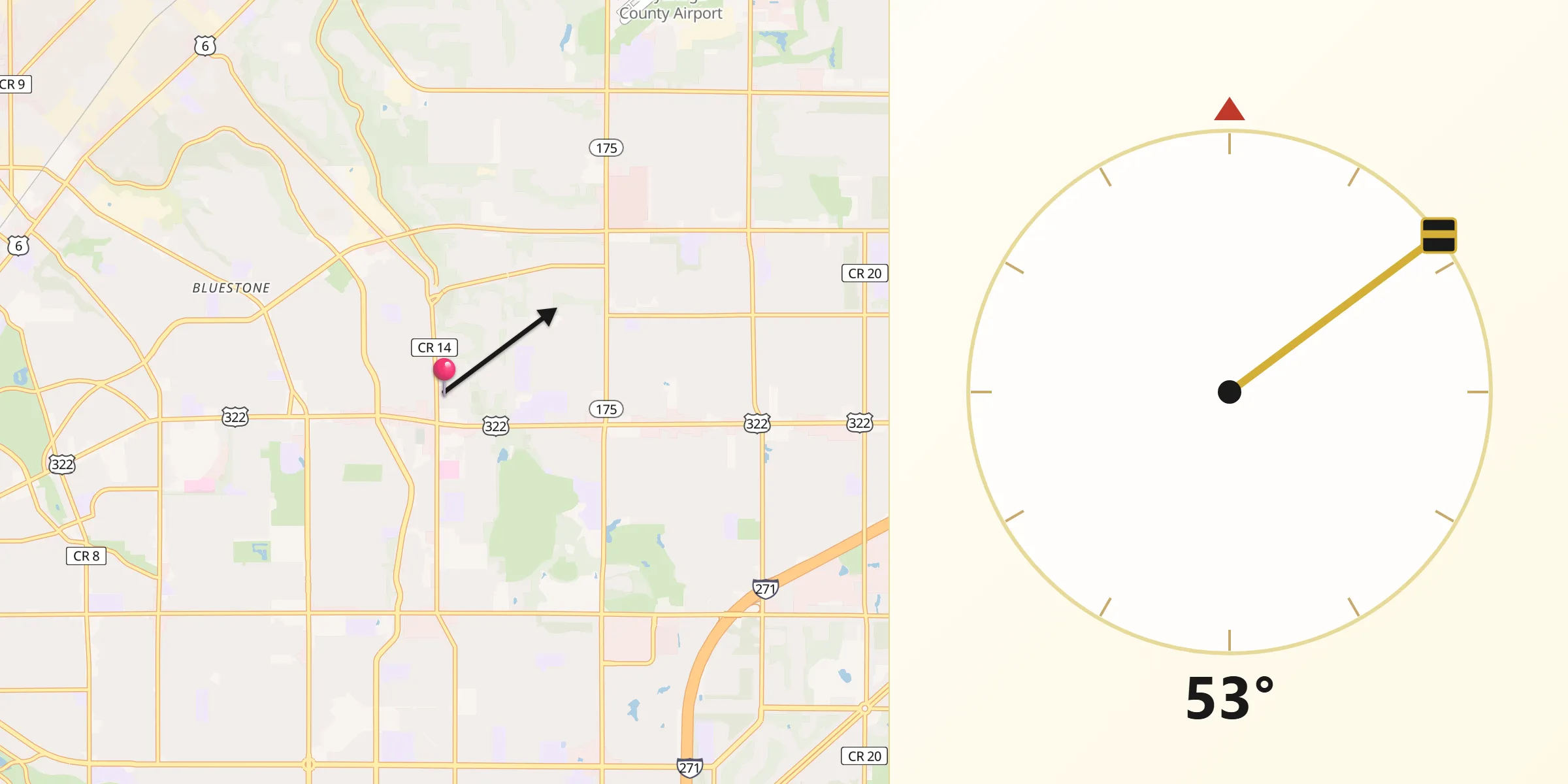 Qibla Direction from South Euclid