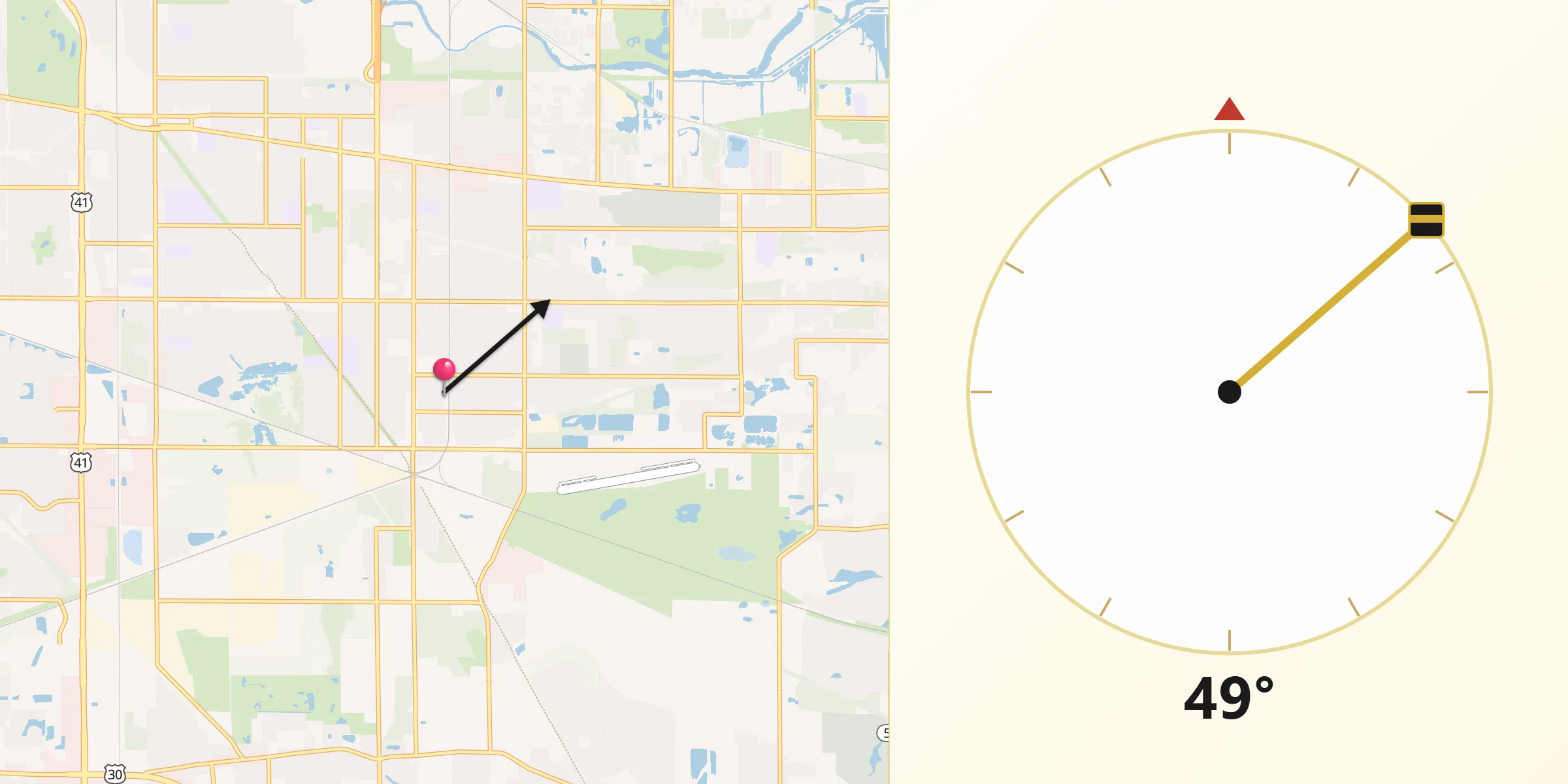 Qibla Direction from Griffith