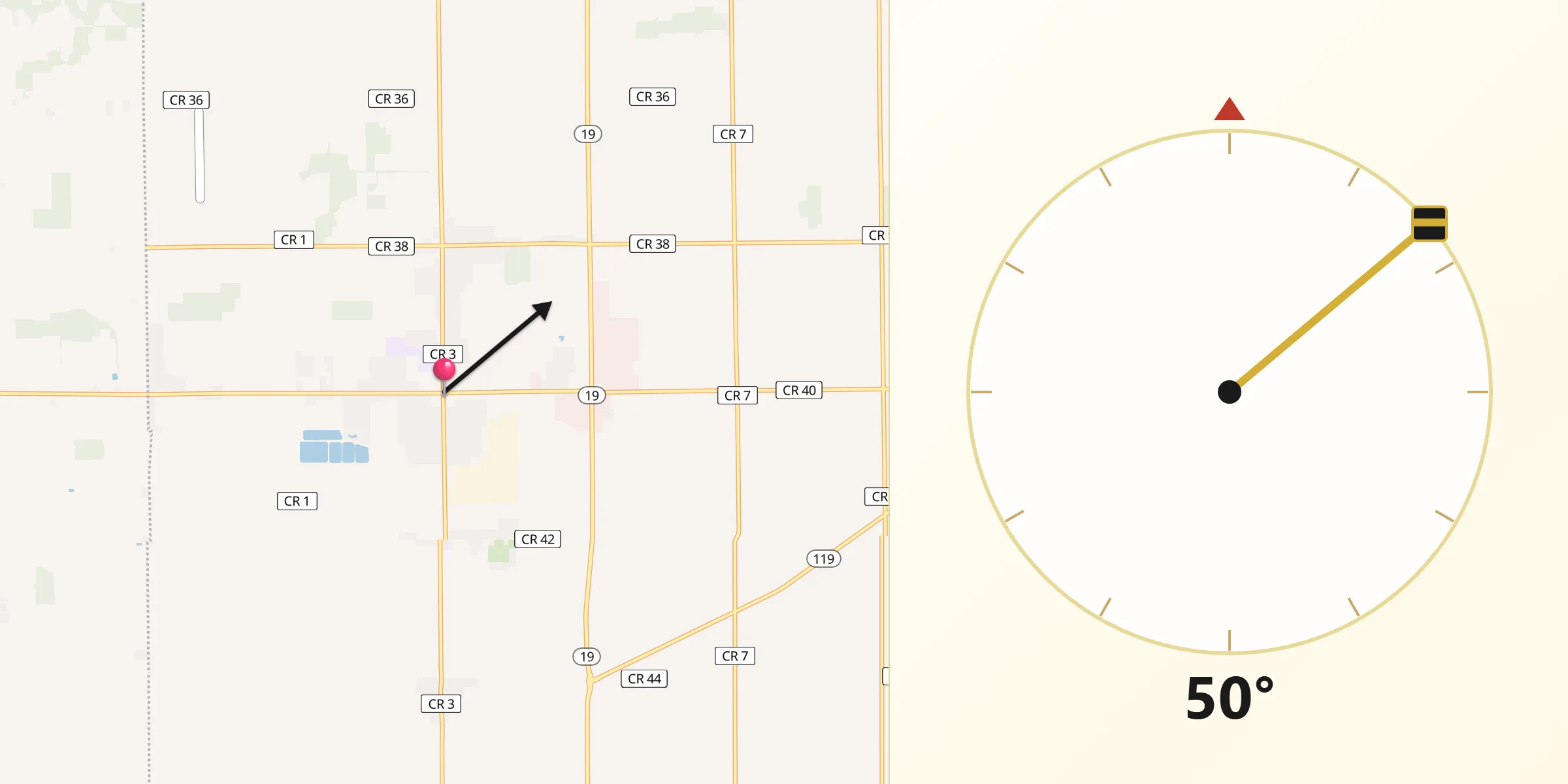 Qibla Direction from Wakarusa