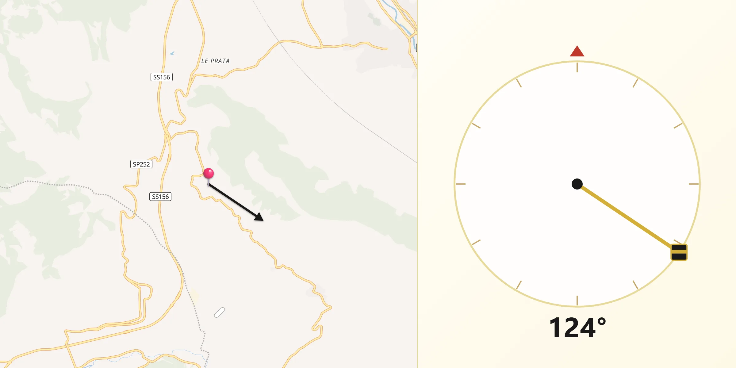 Direzione della Qibla da Giuliano di Roma
