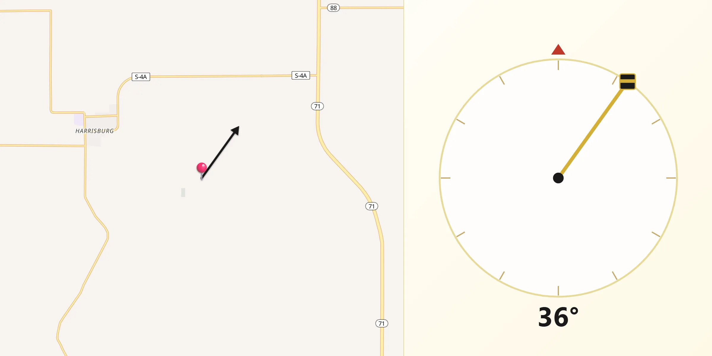 Qibla Direction from Banner