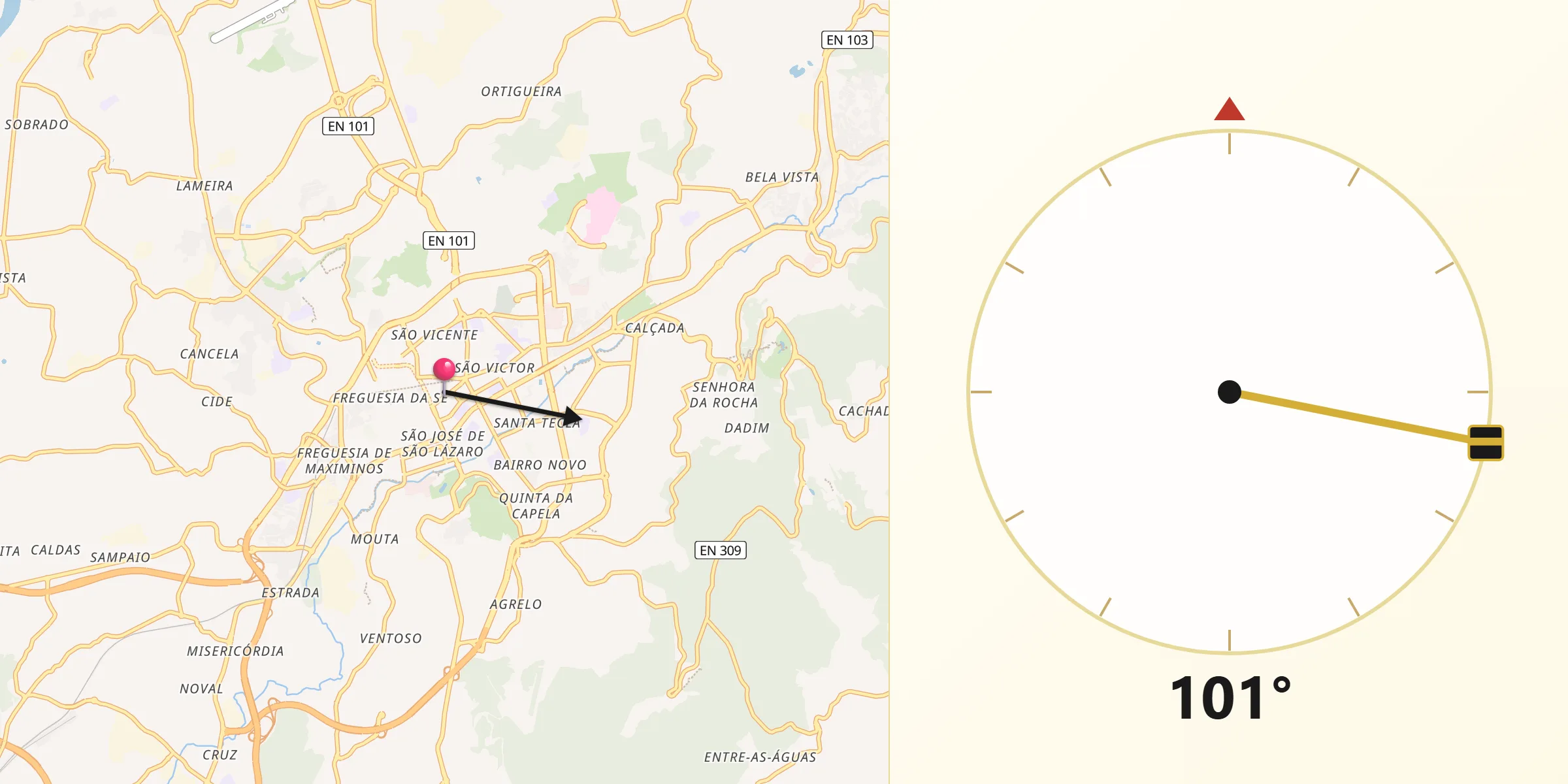 Напрямок Кібли з Braga