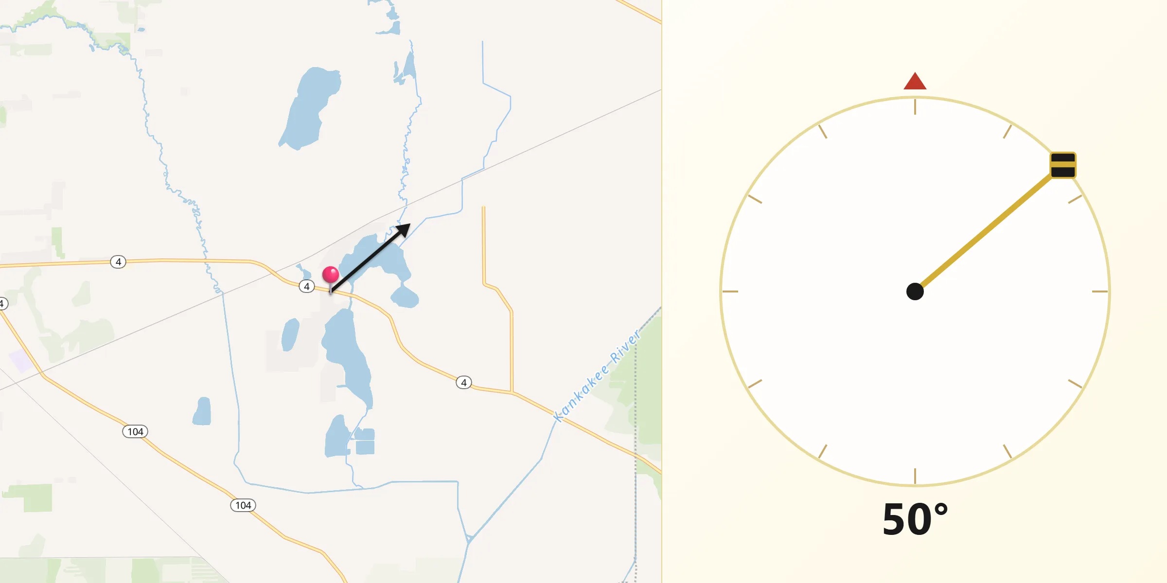 Qibla Direction from Fish Lake