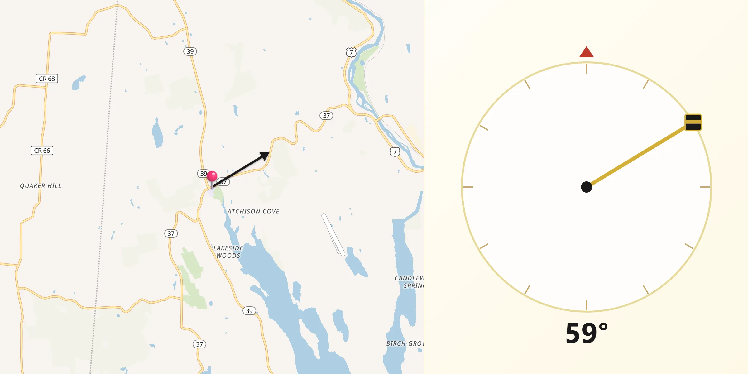 Qibla Direction from Sherman