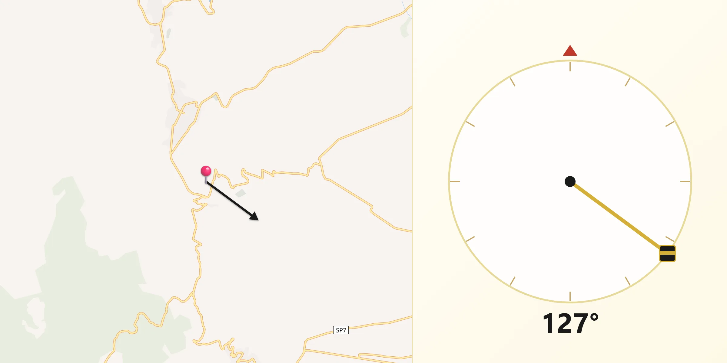 Direzione della Qibla da Castelnuovo della Daunia