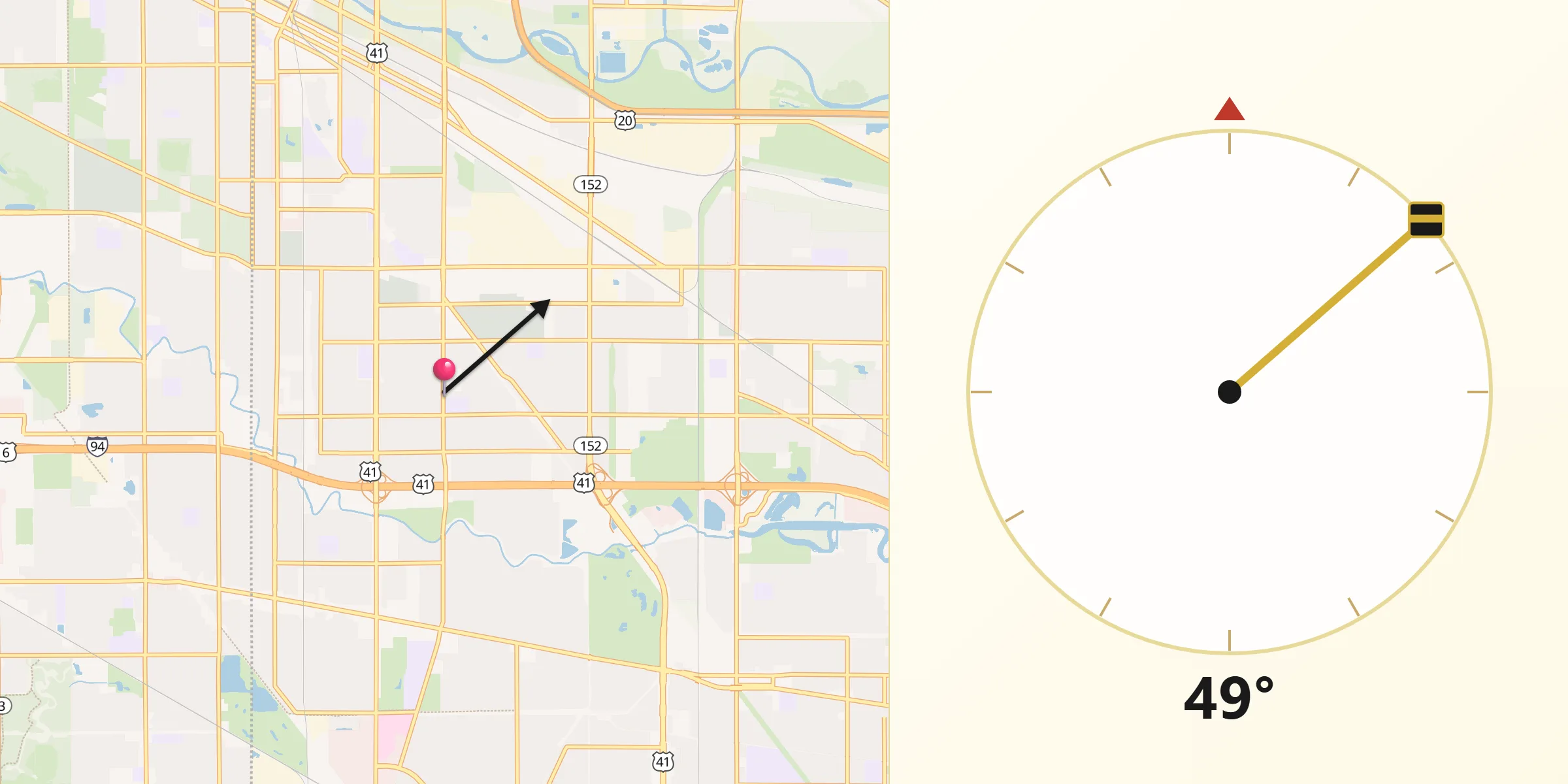 Qibla Direction from Hammond
