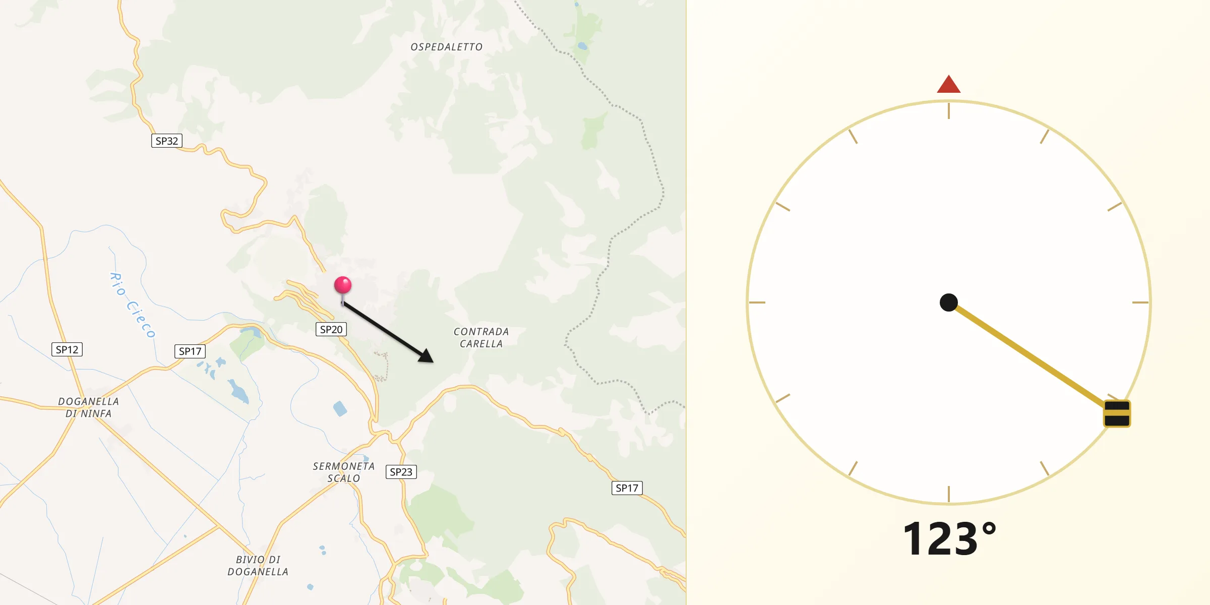 Direzione della Qibla da Norma