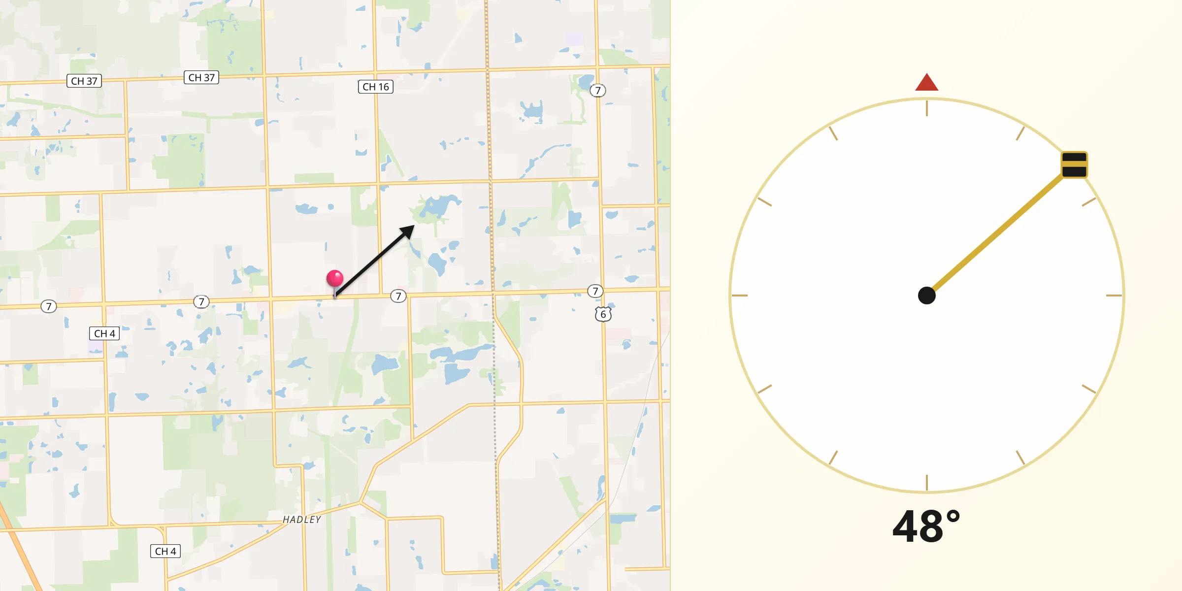 Qibla Direction from Homer Glen