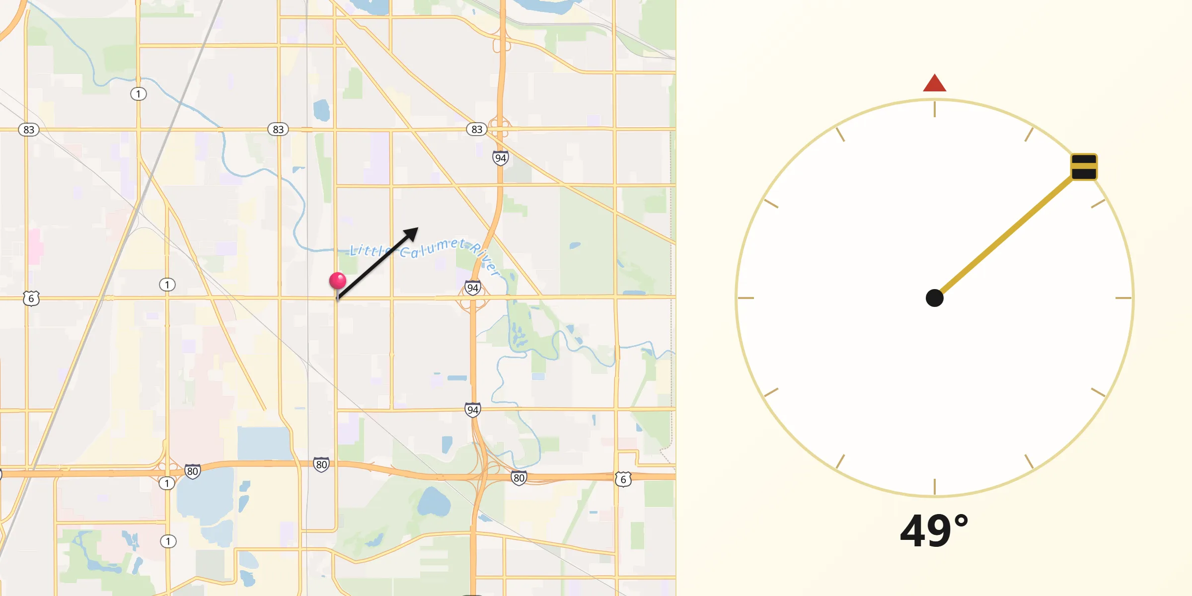 Qibla Direction from South Holland