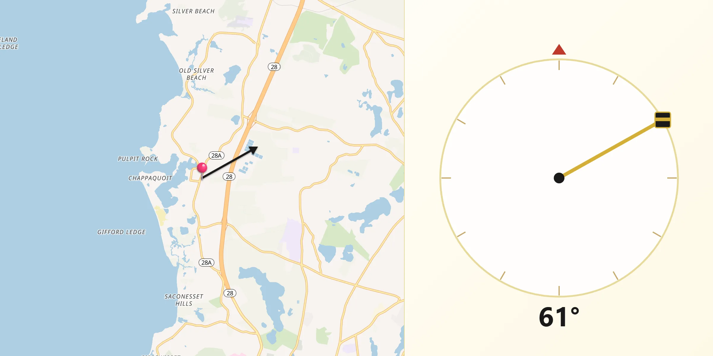 Qibla Direction from West Falmouth