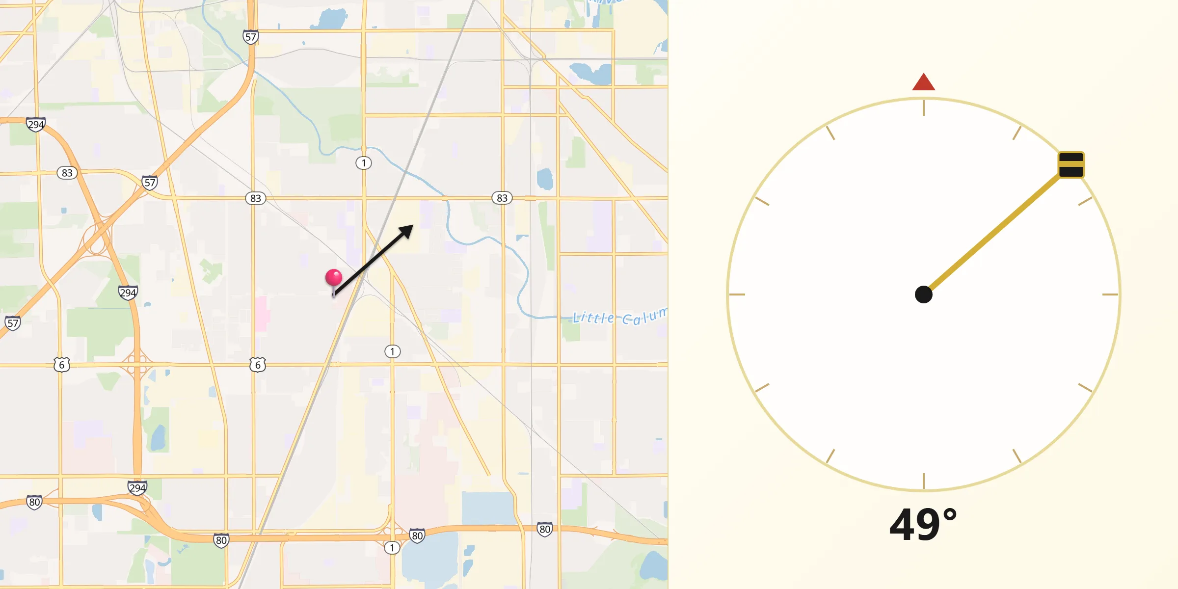 Qibla Direction from Harvey