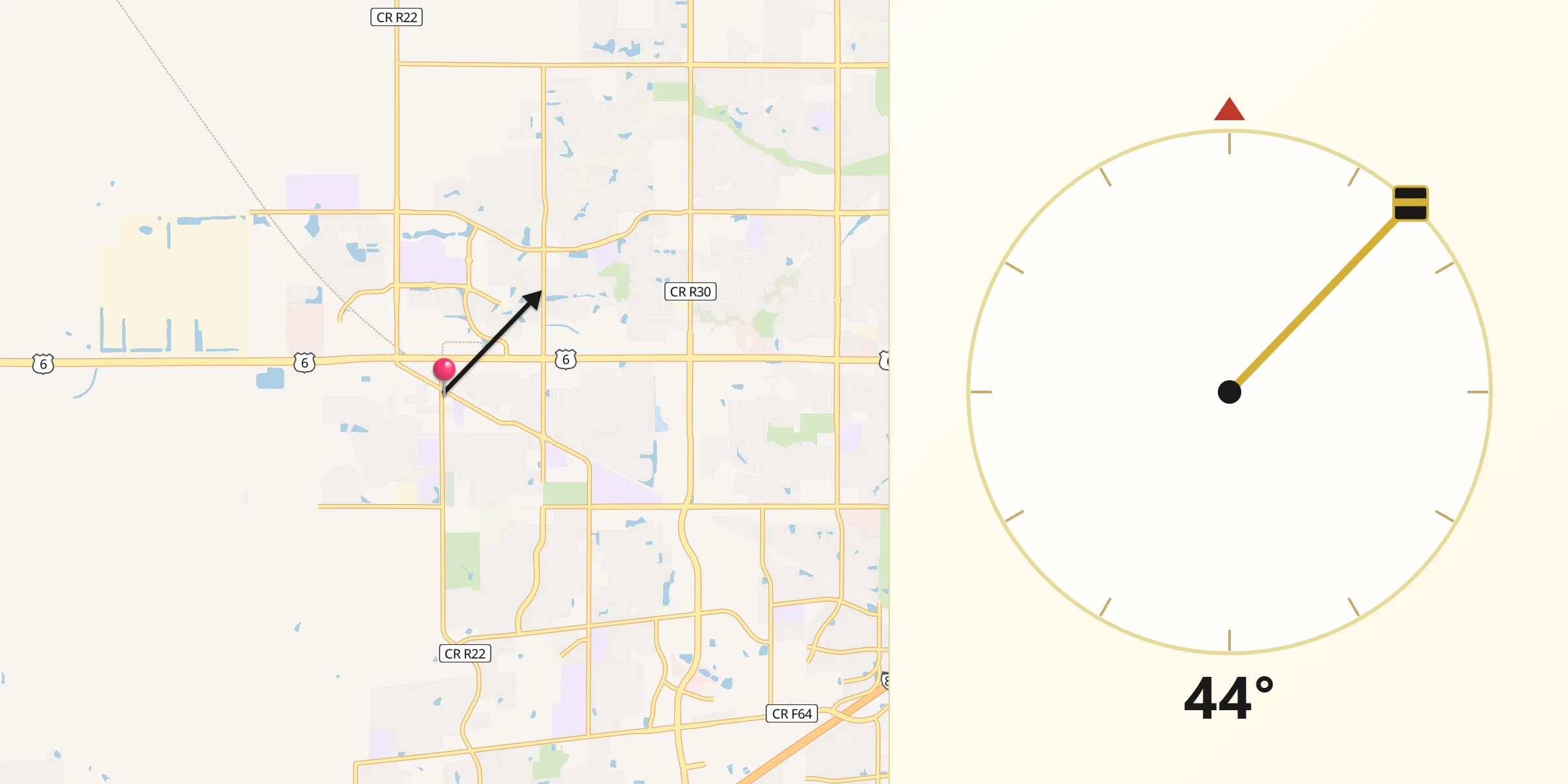 Qibla Direction from Waukee