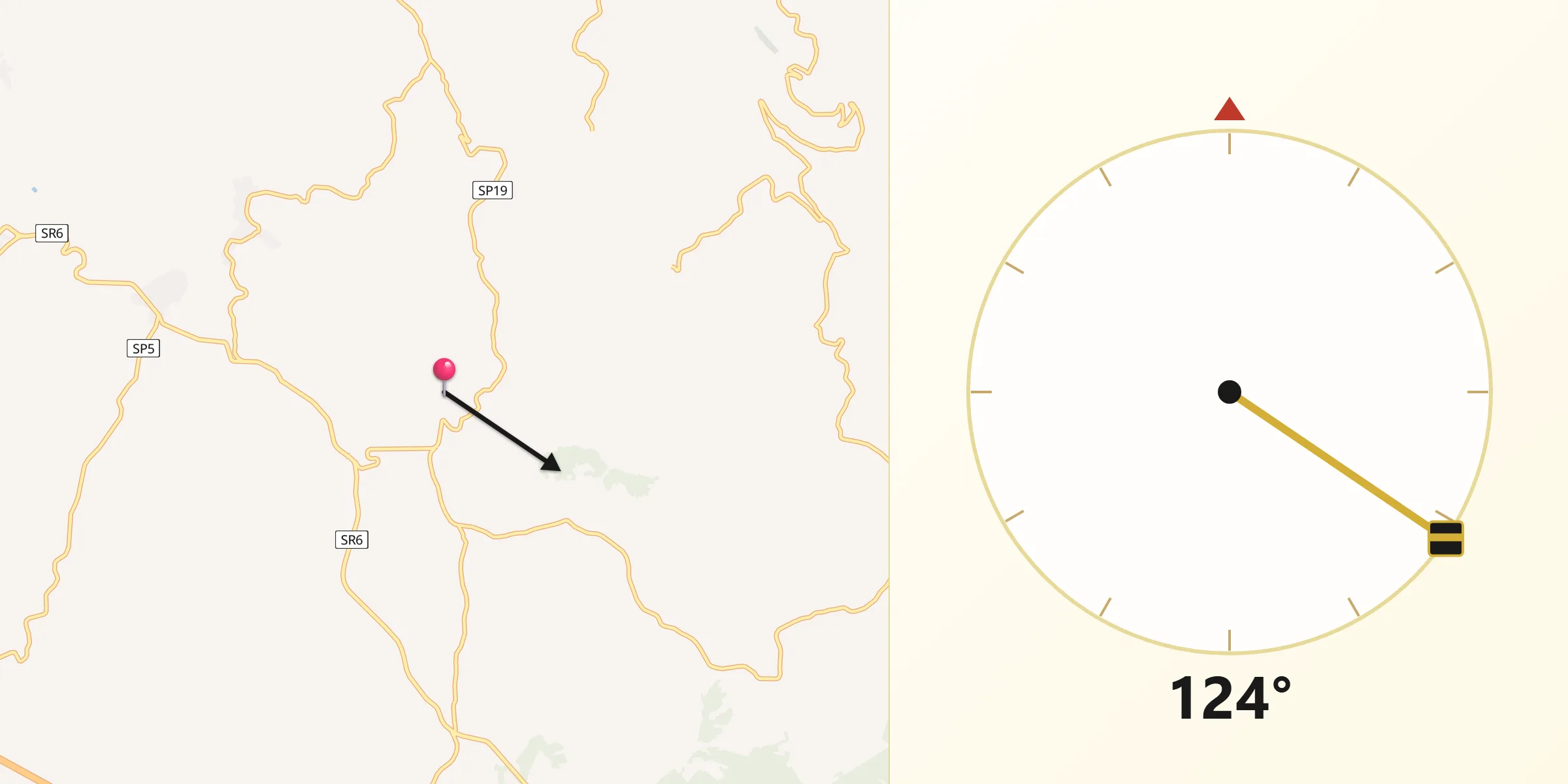 Direzione della Qibla da Ripi