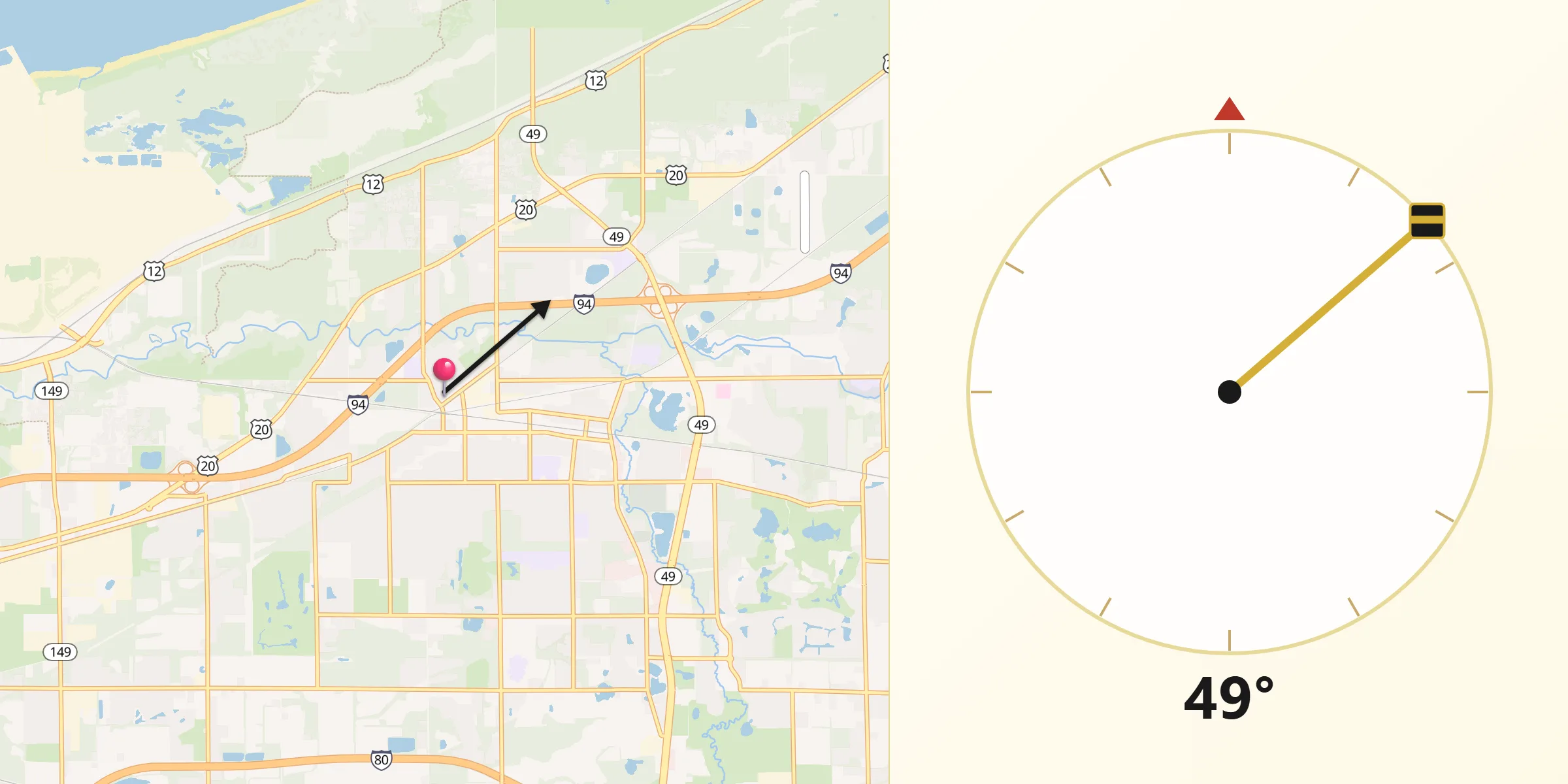 Qibla Direction from Porter