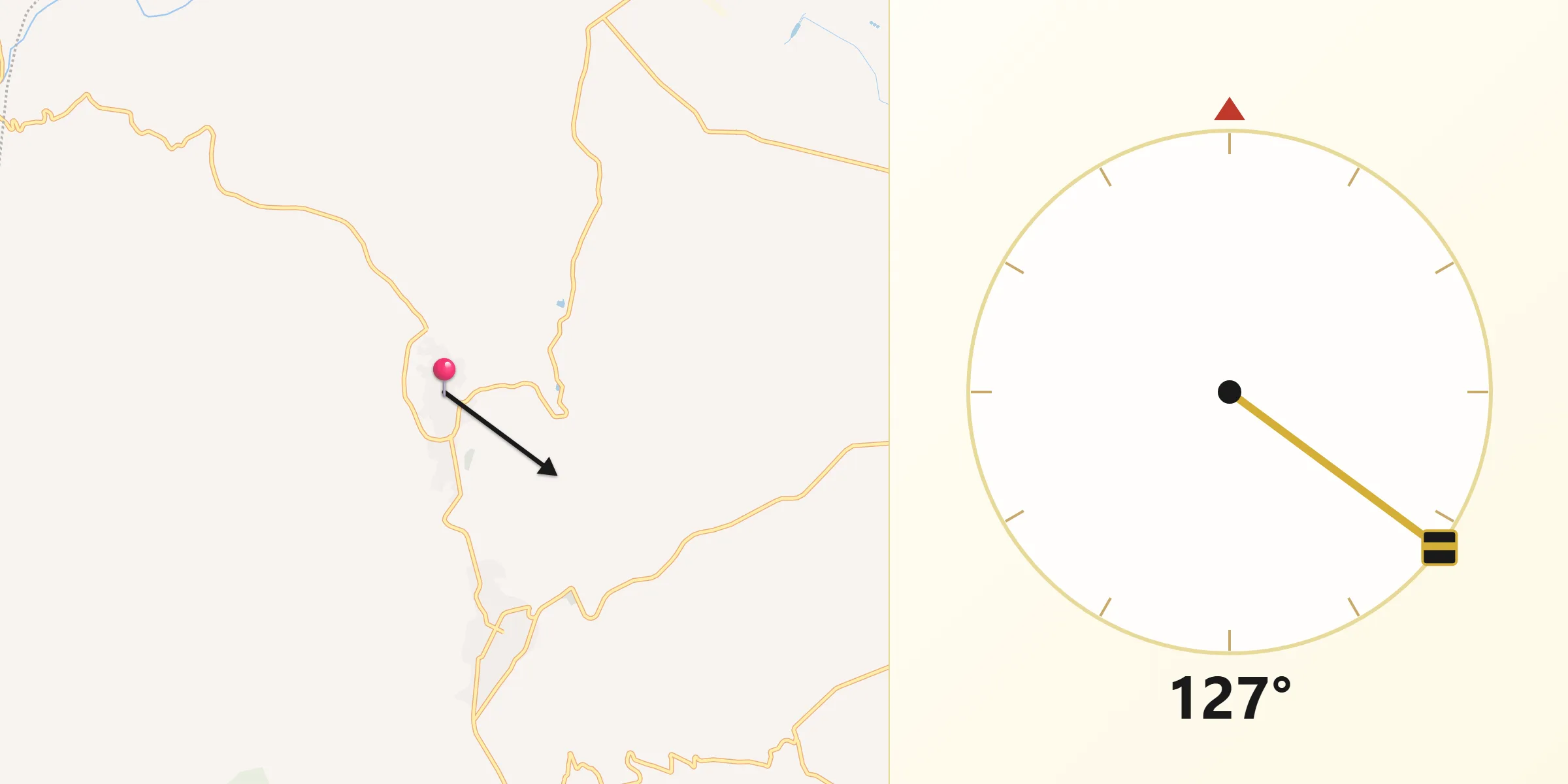 Direzione della Qibla da Casalnuovo Monterotaro