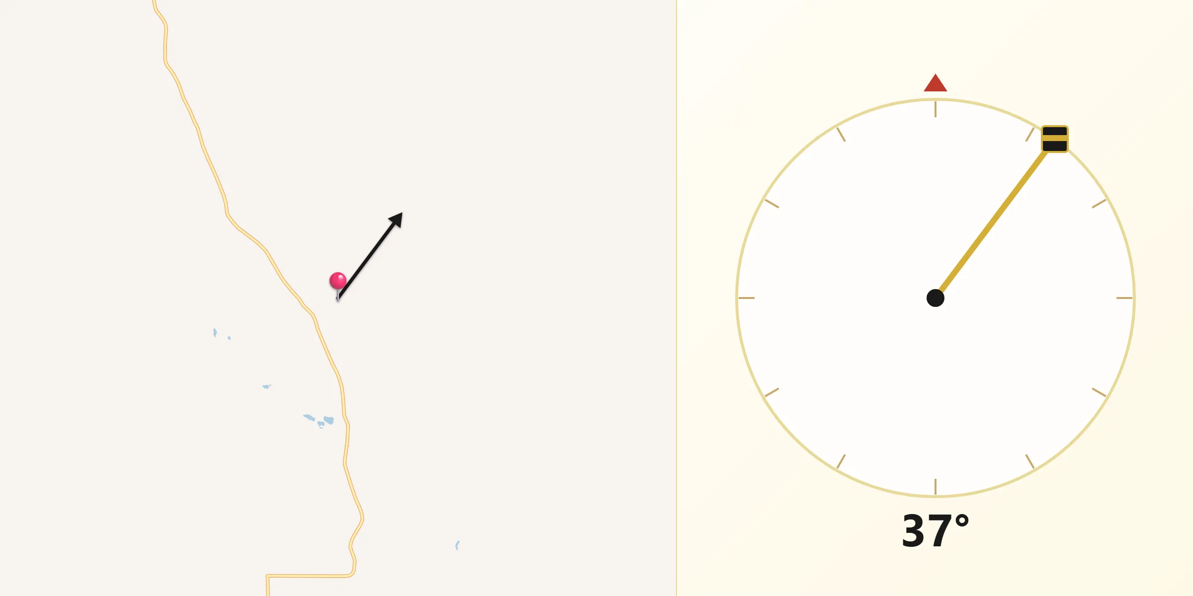 Qibla Direction from Garden
