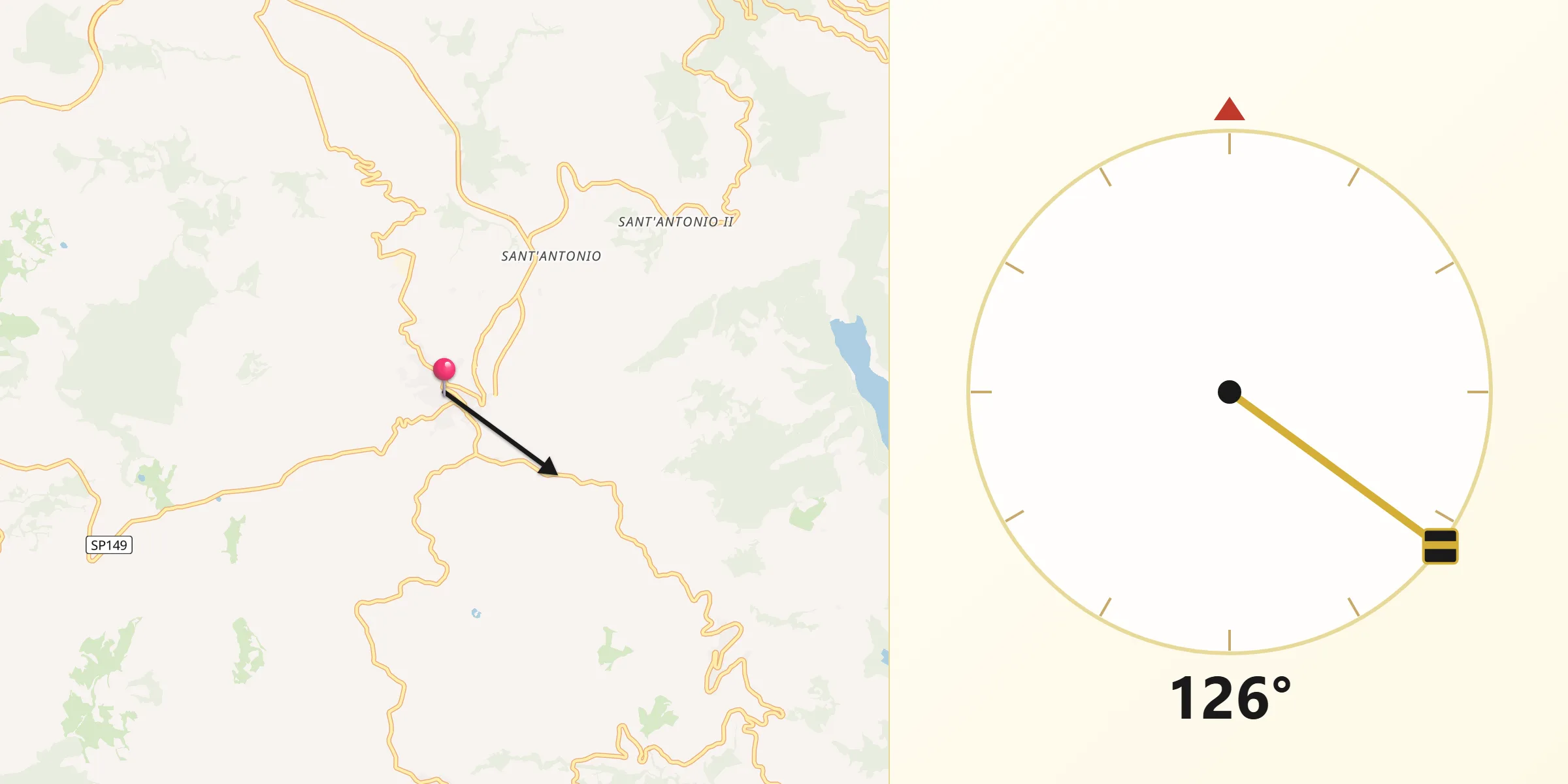 Direzione della Qibla da Sant'Elia a Pianisi