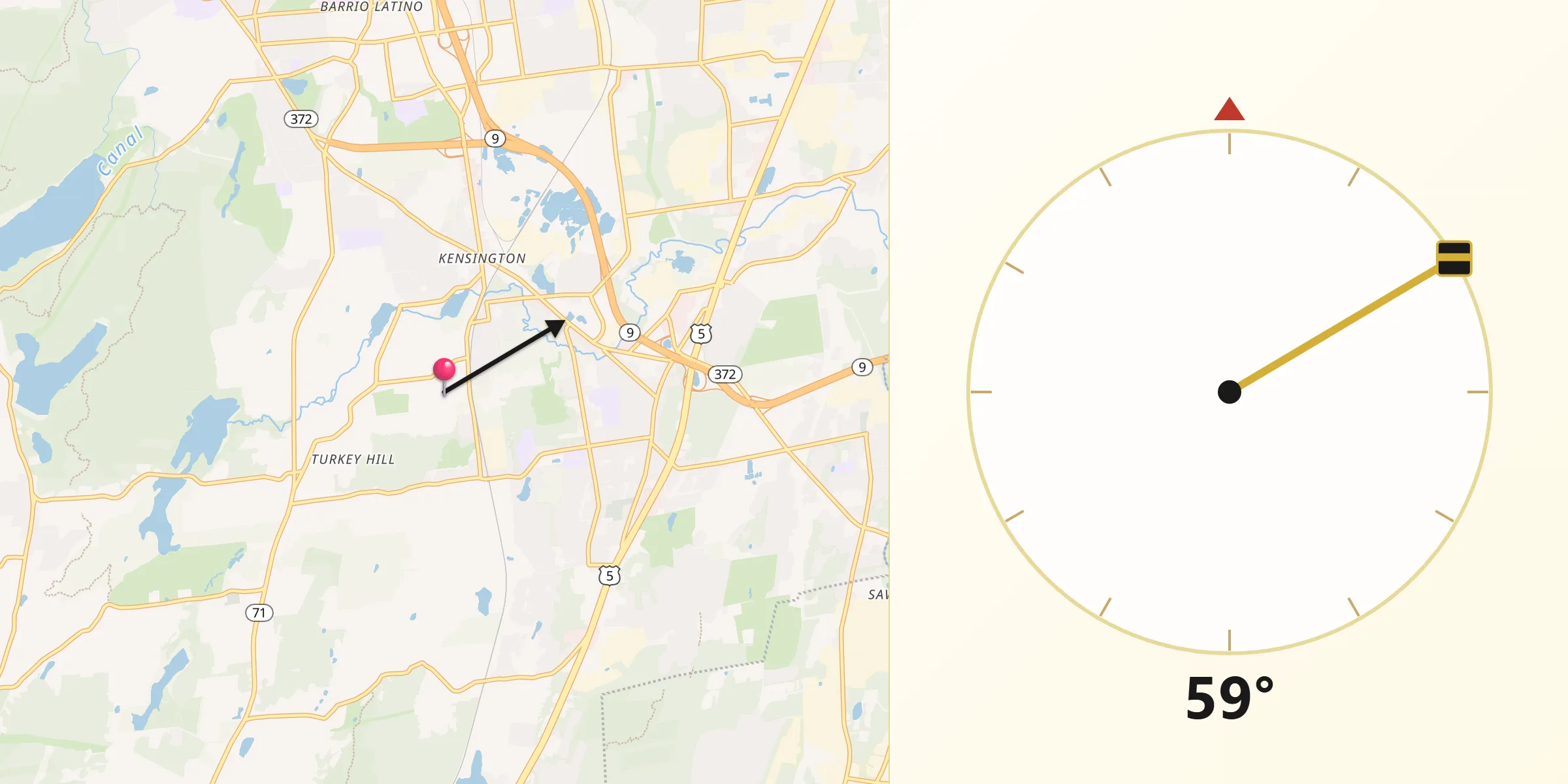 Qibla Direction from Berlin