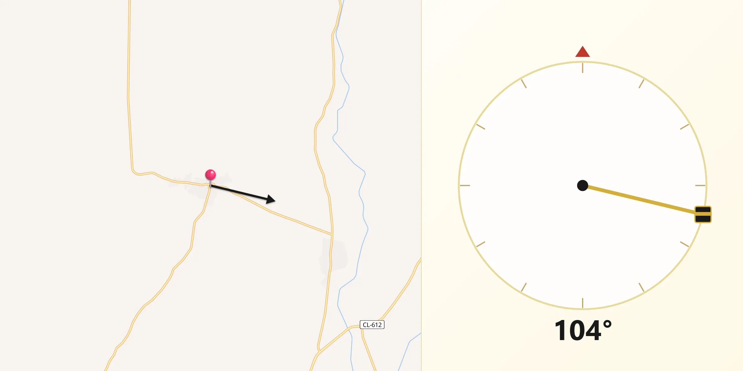 Dirección de la Qibla desde Moreruela de los Infanzones
