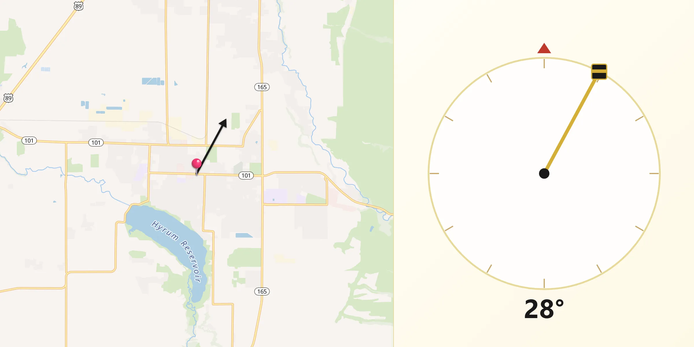Qibla Direction from Hyrum