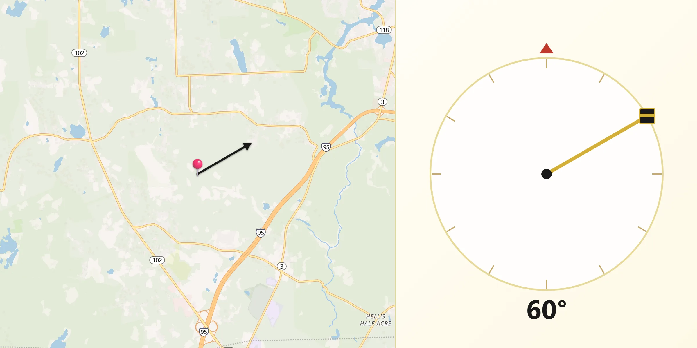 Qibla Direction from West Greenwich