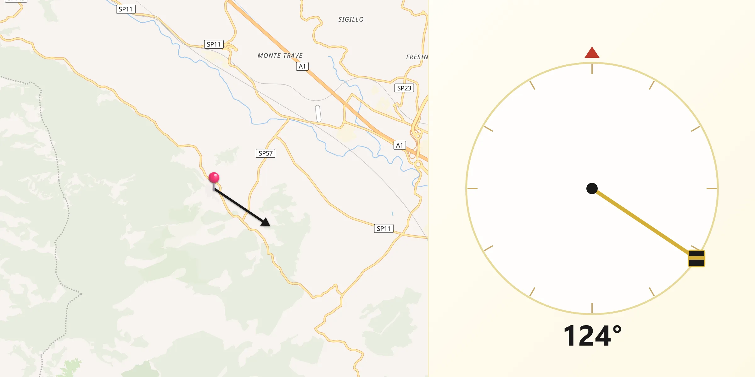 Direzione della Qibla da Morolo