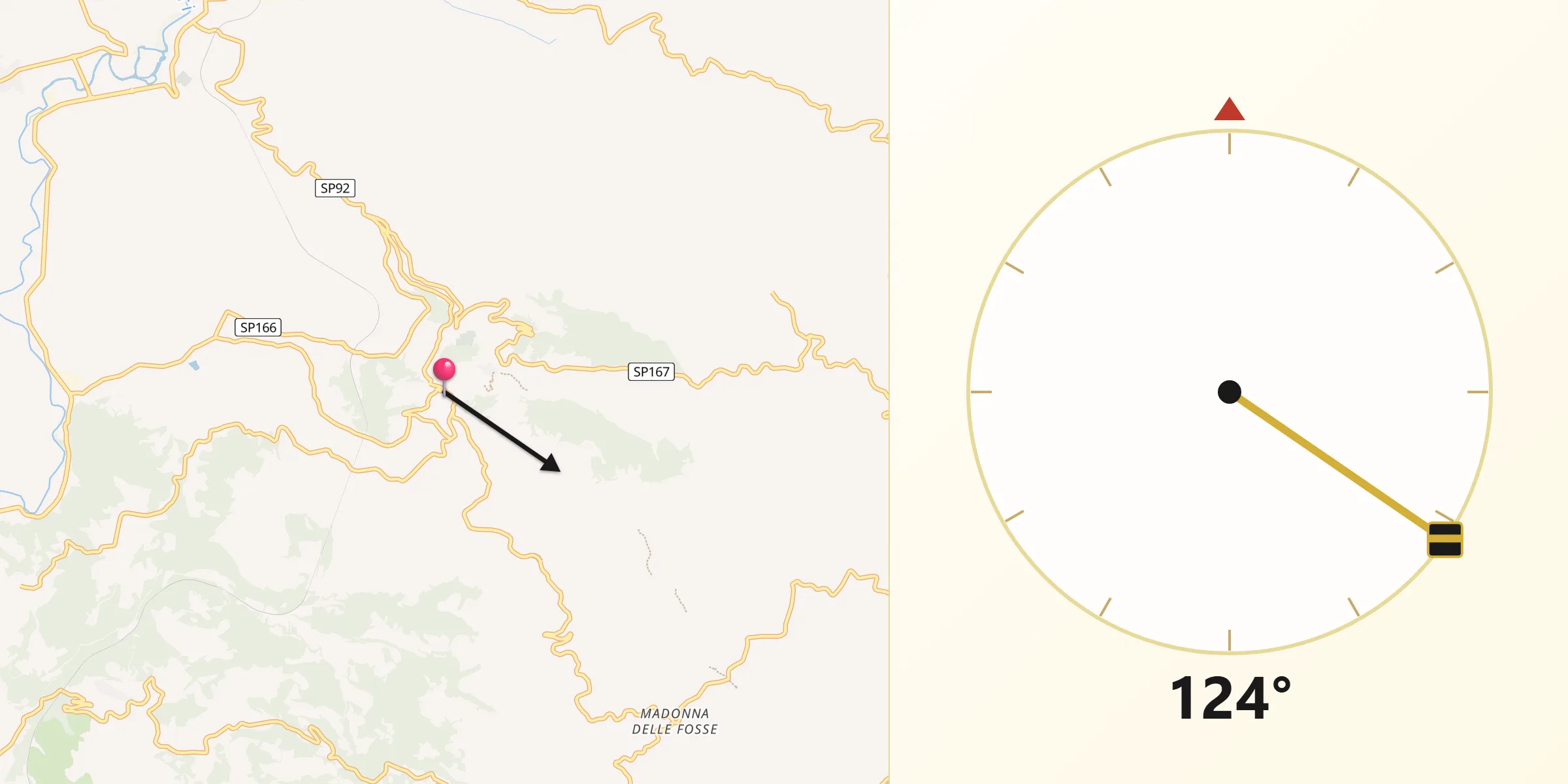 Direzione della Qibla da Arpino