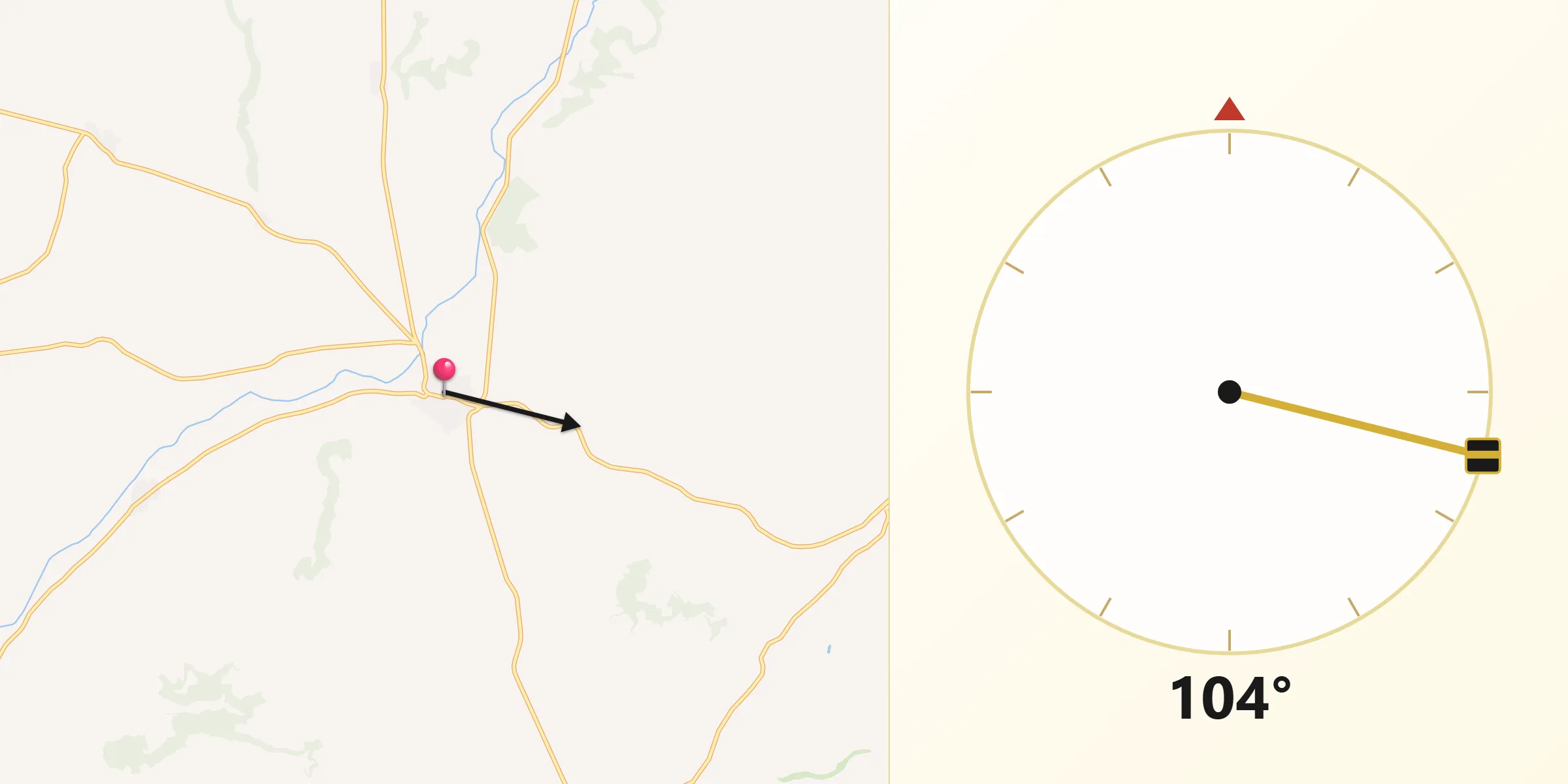 Dirección de la Qibla desde Torrelobatón