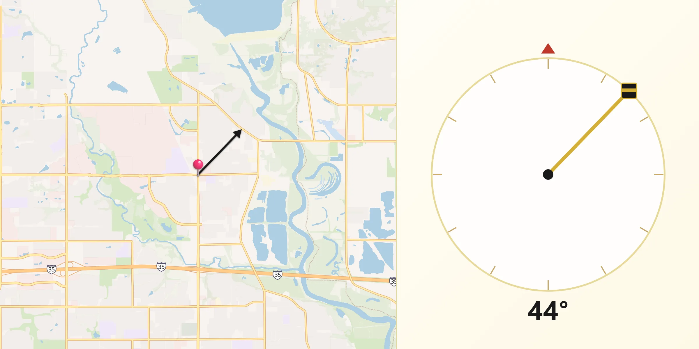 Qibla Direction from Johnston