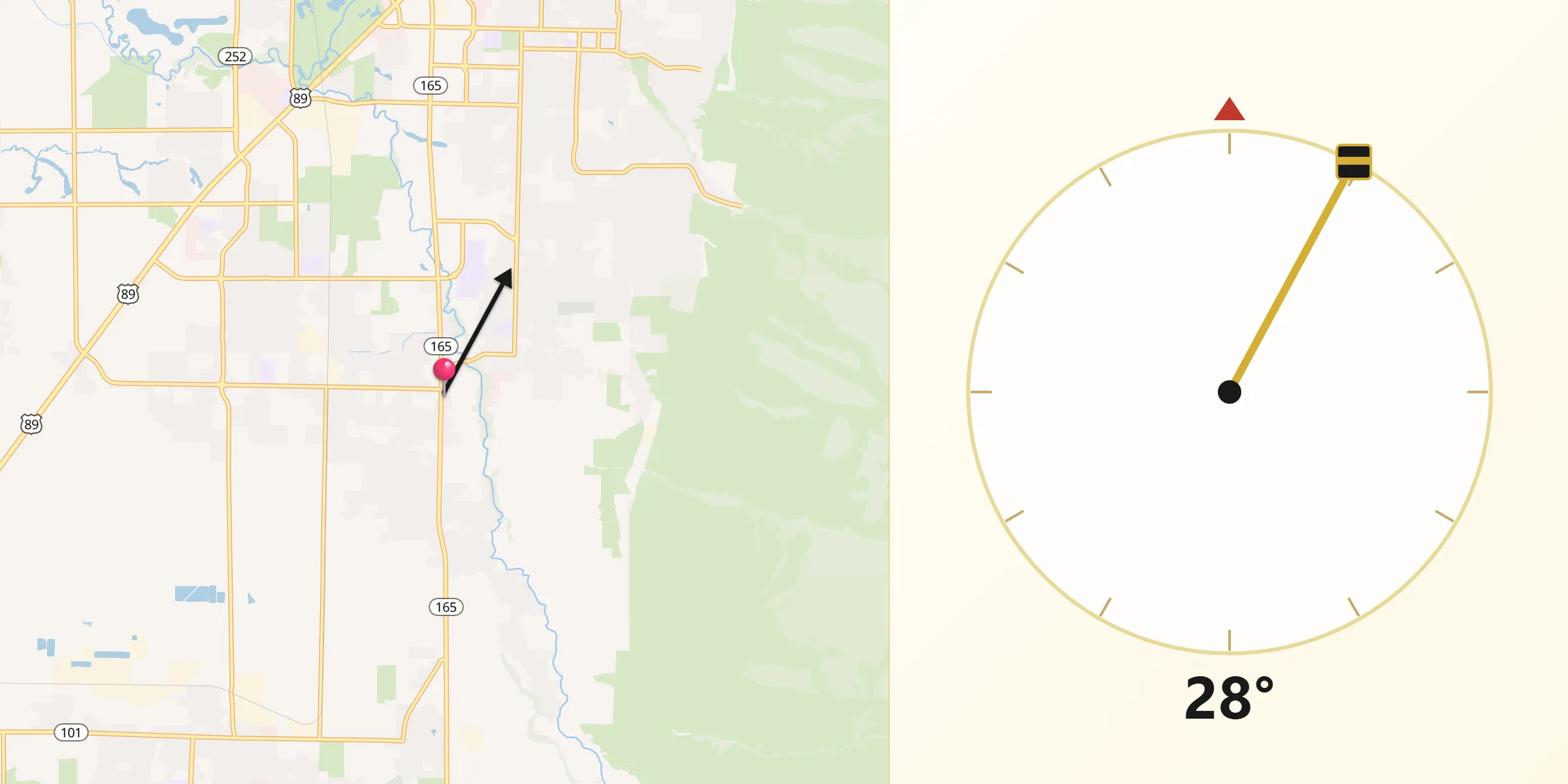 Qibla Direction from Nibley