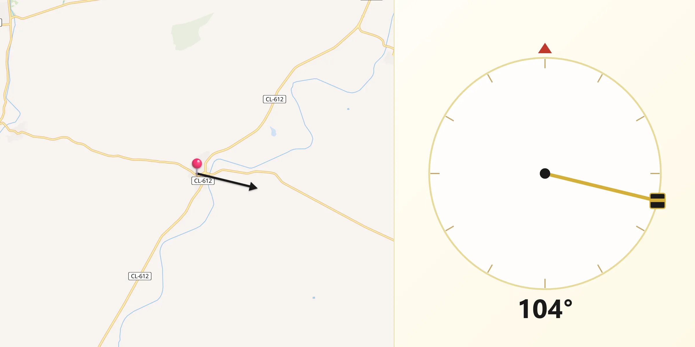Dirección de la Qibla desde Aspariegos