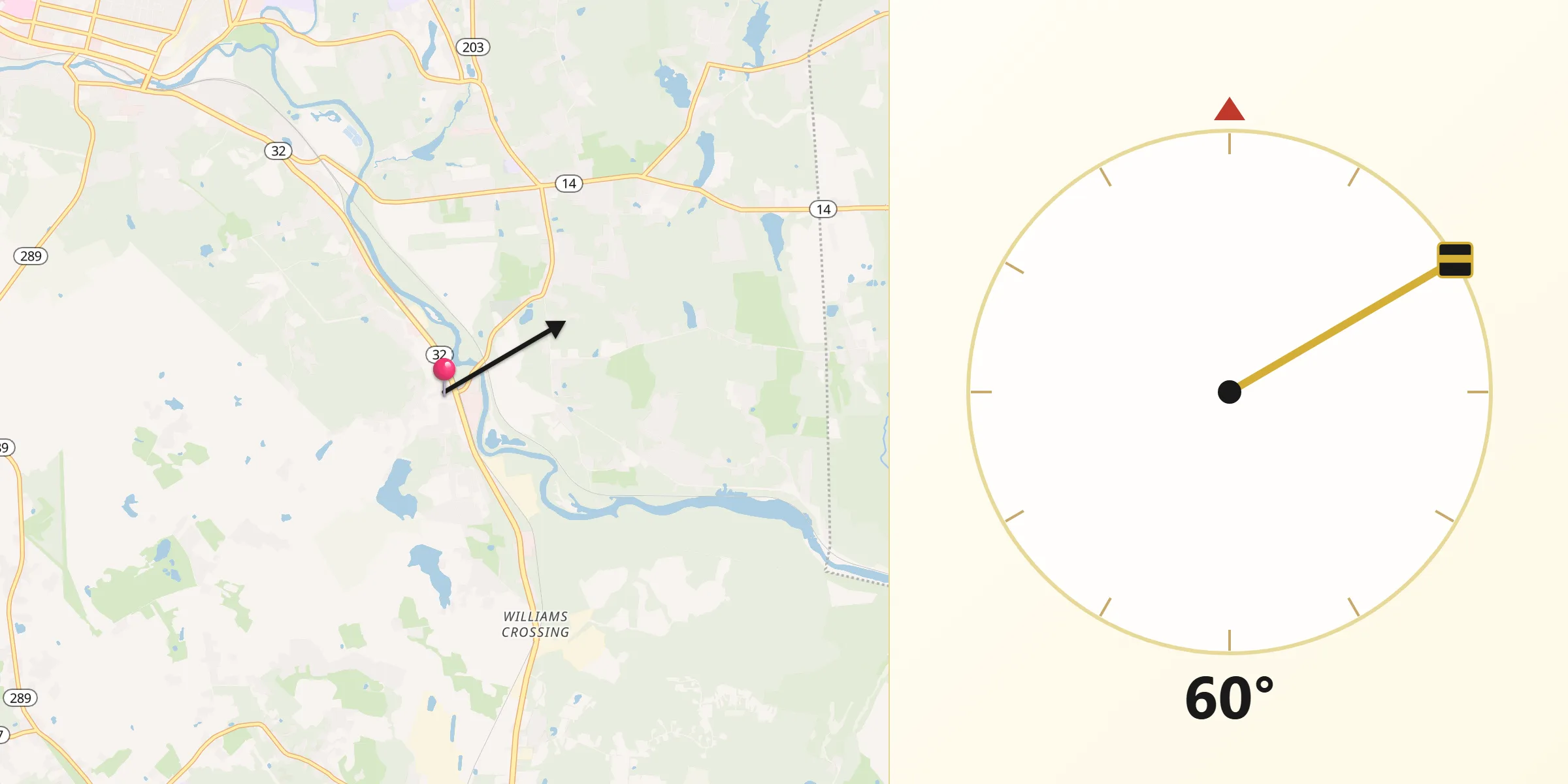 Qibla Direction from South Windham