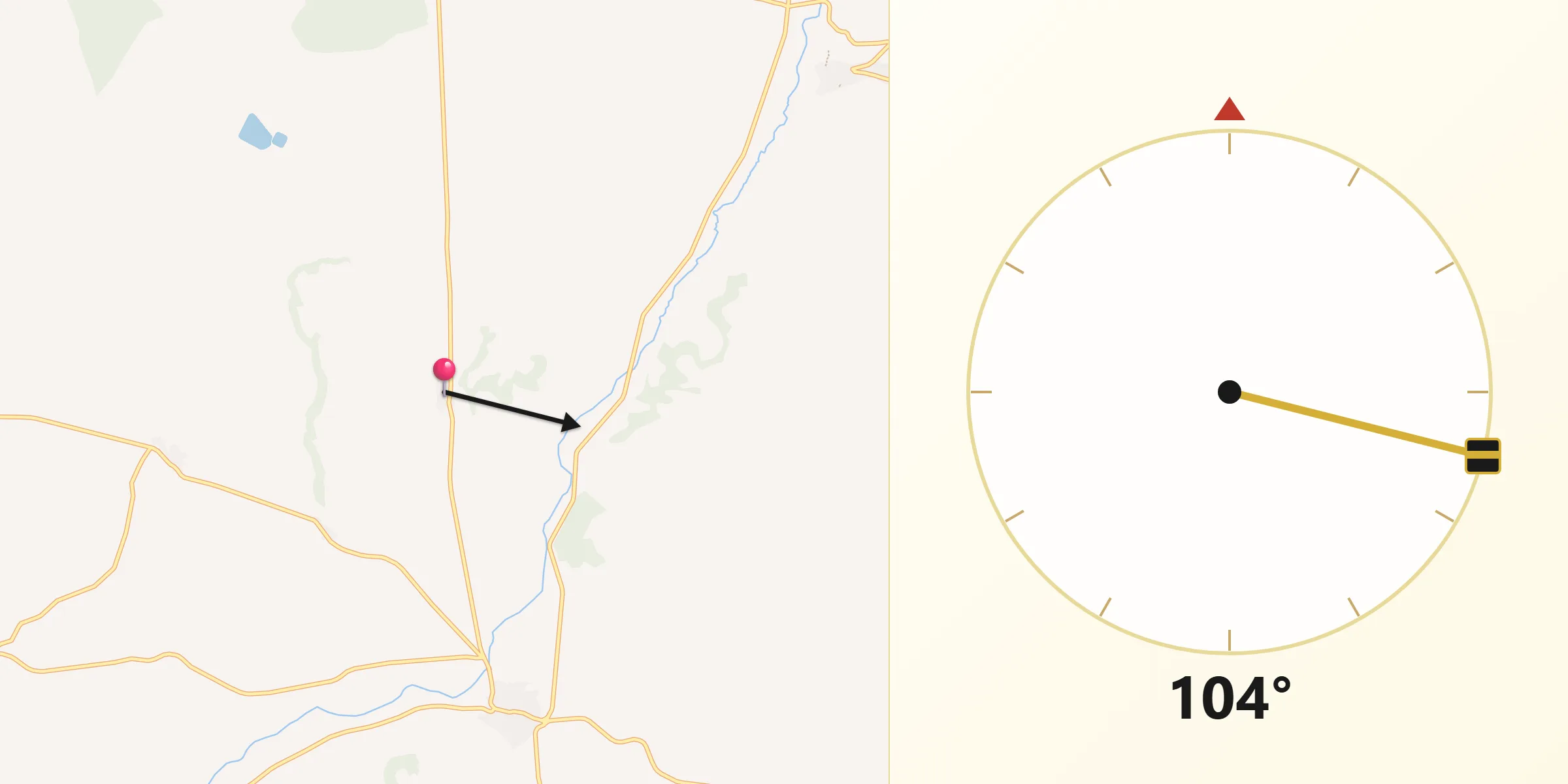 Dirección de la Qibla desde San Pelayo