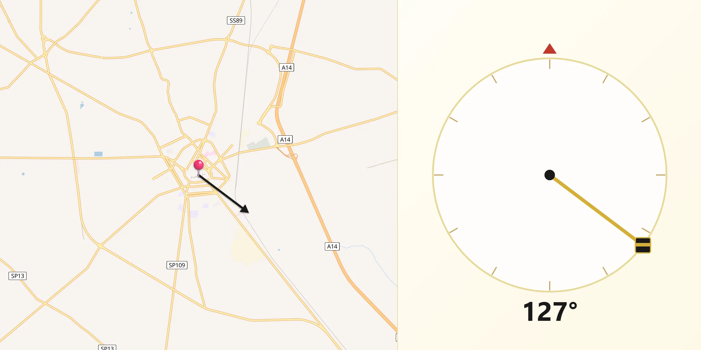 Direzione della Qibla da San Severo
