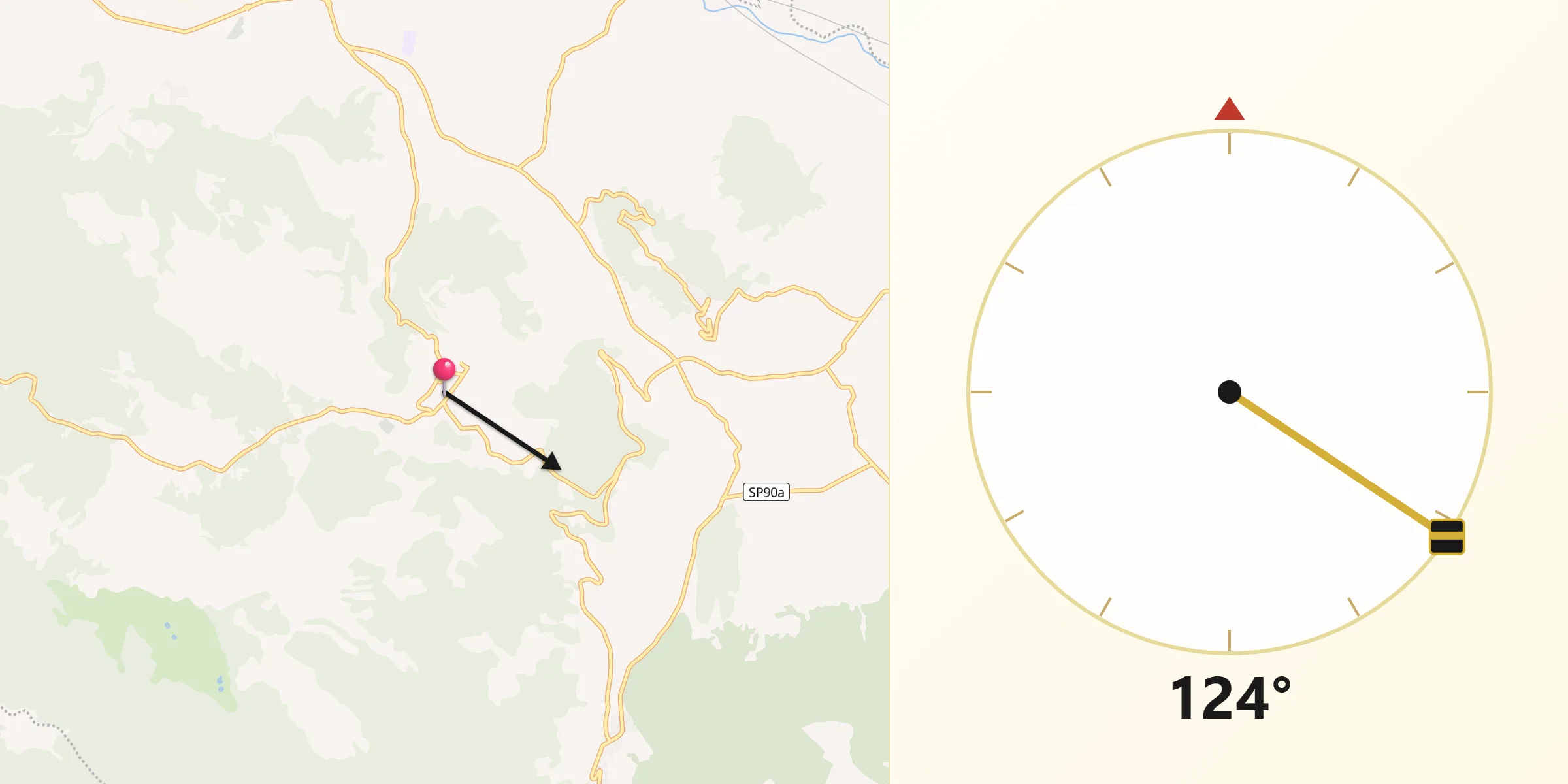 Direzione della Qibla da Segni