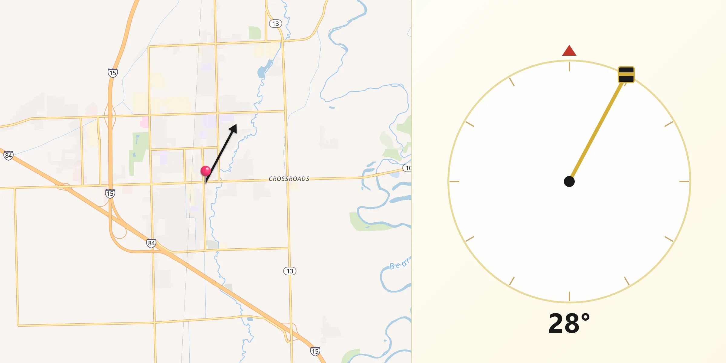 Qibla Direction from Tremonton