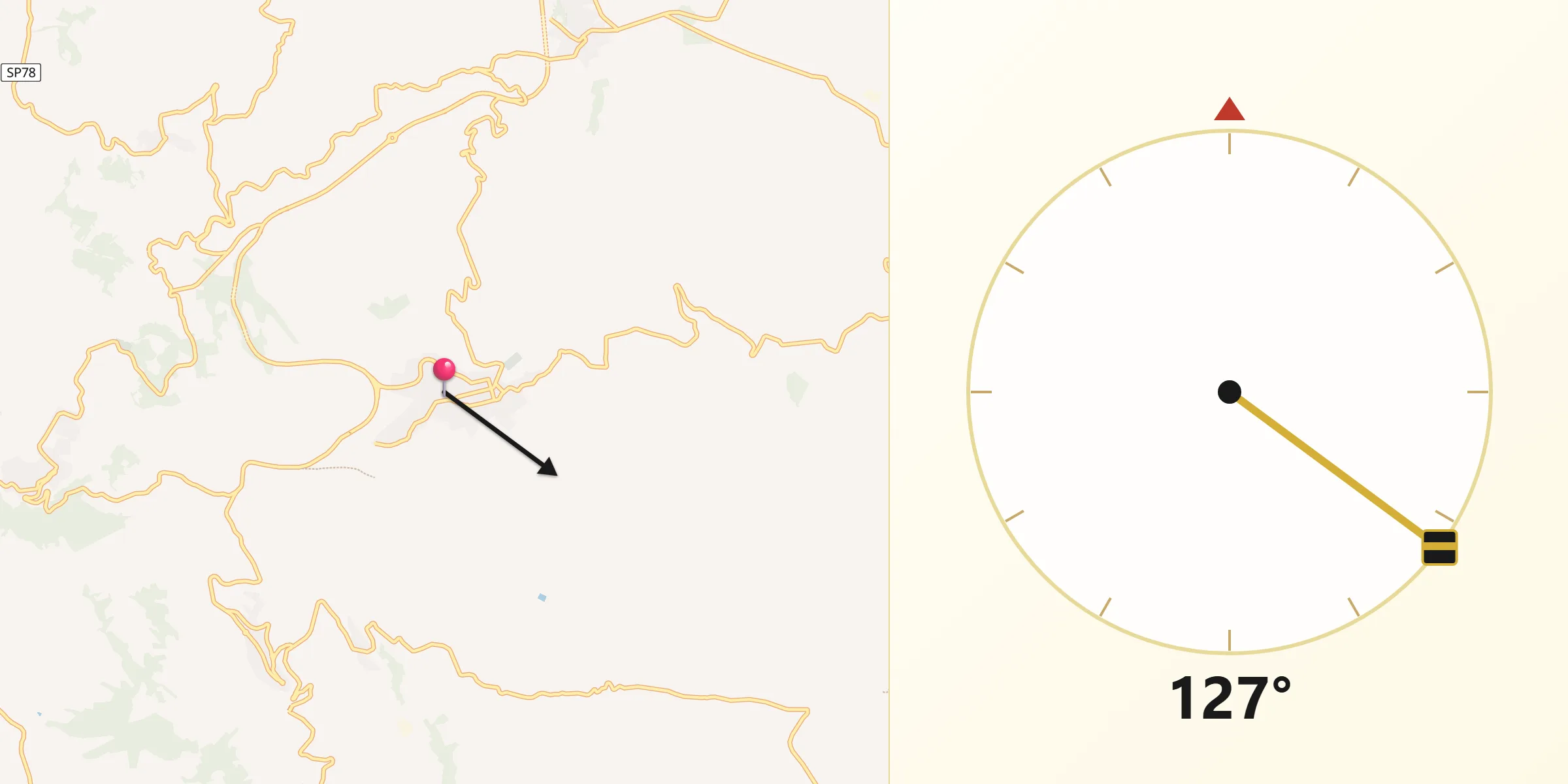 Direzione della Qibla da Santa Croce di Magliano